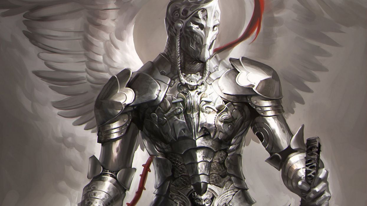 Warrior knight angel armor wallpaperx1080