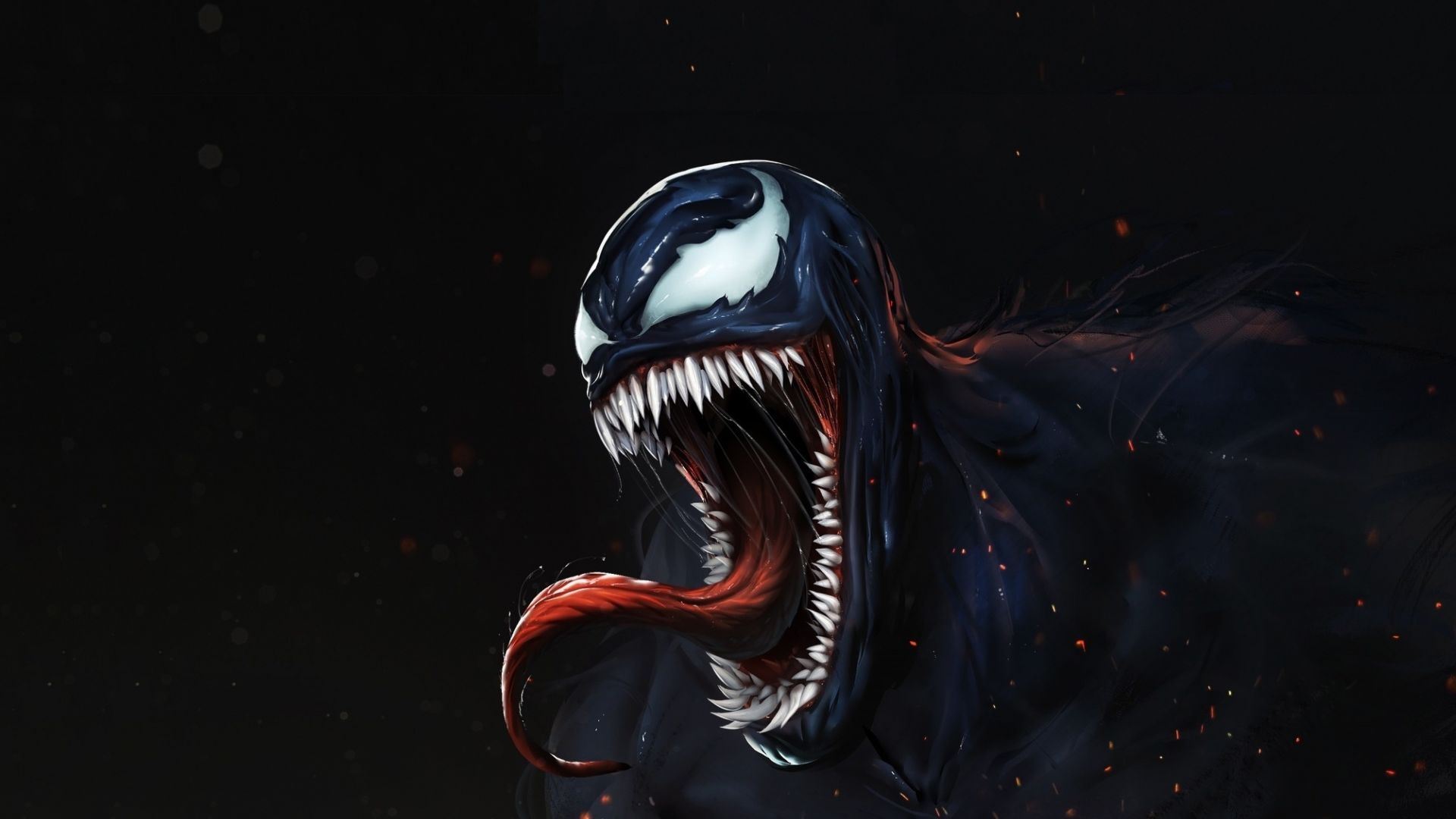 Desktop wallpaper angry venom, dark, artwork, HD image, picture, background, 82a002