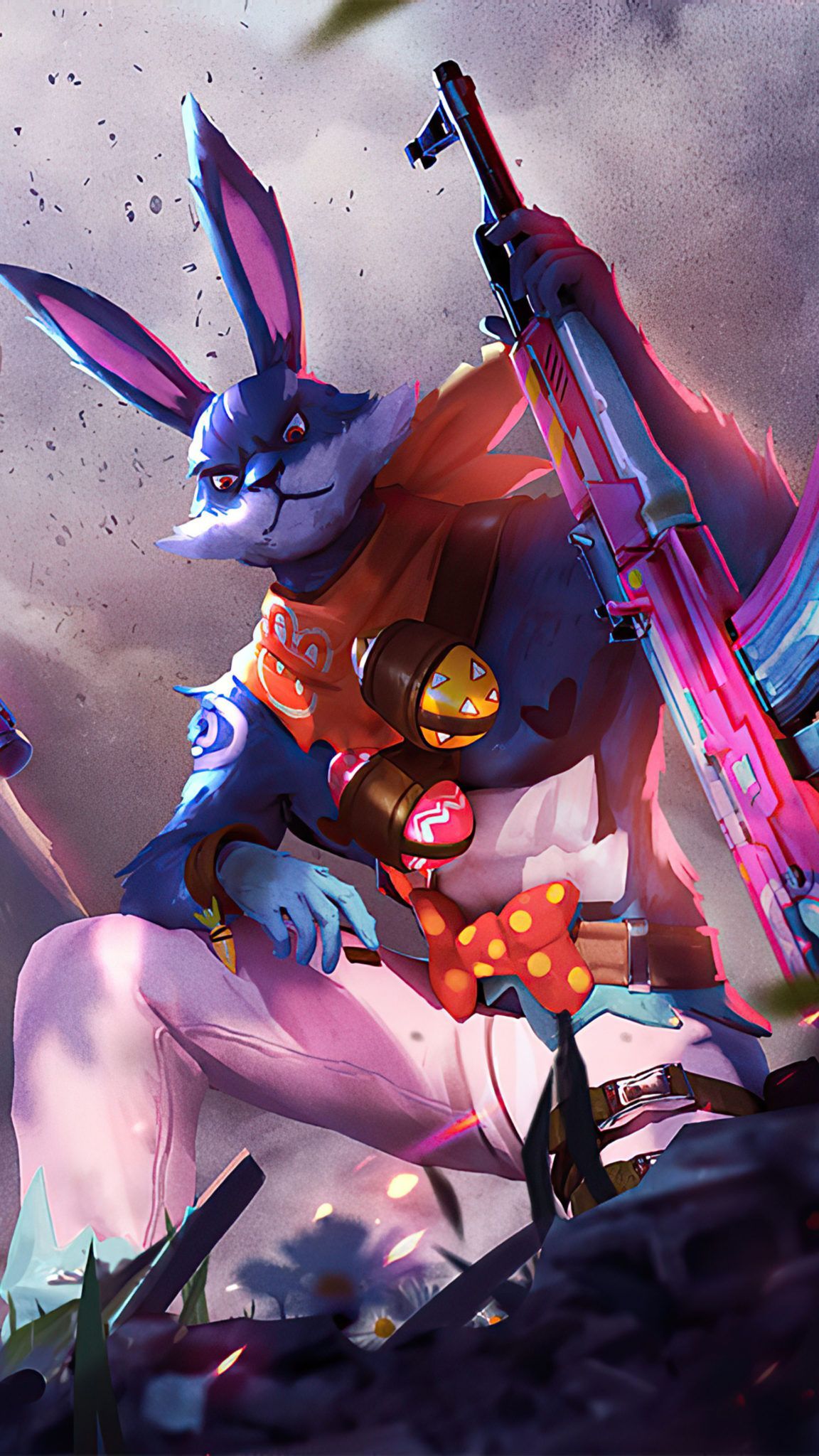 Bunny Easter Garena Free Fire 4K Ultra HD Mobile Wallpaper. Hippie wallpaper, Cute pokemon wallpaper, Glitch wallpaper