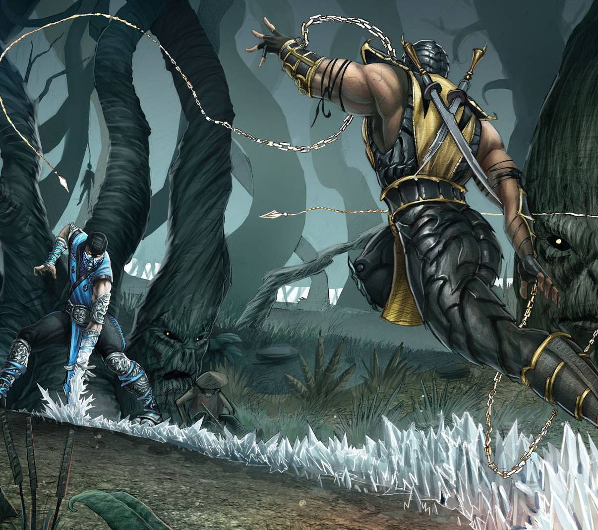 Sub Zero Vs Scorpion wallpaper