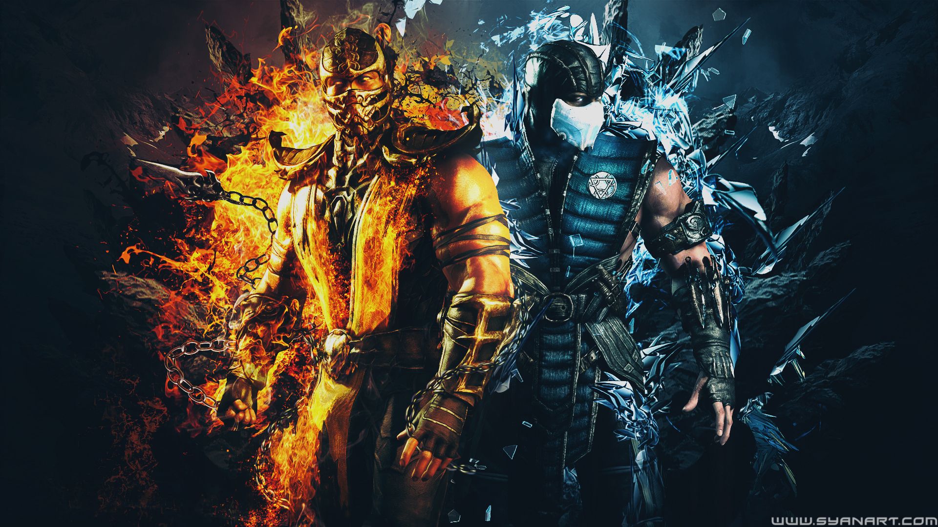 Mortal Kombat Wallpaper Scorpion And Sub Zero