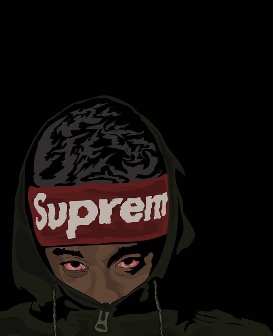 Supreme Dope Cartoon iPhone Wallpaper