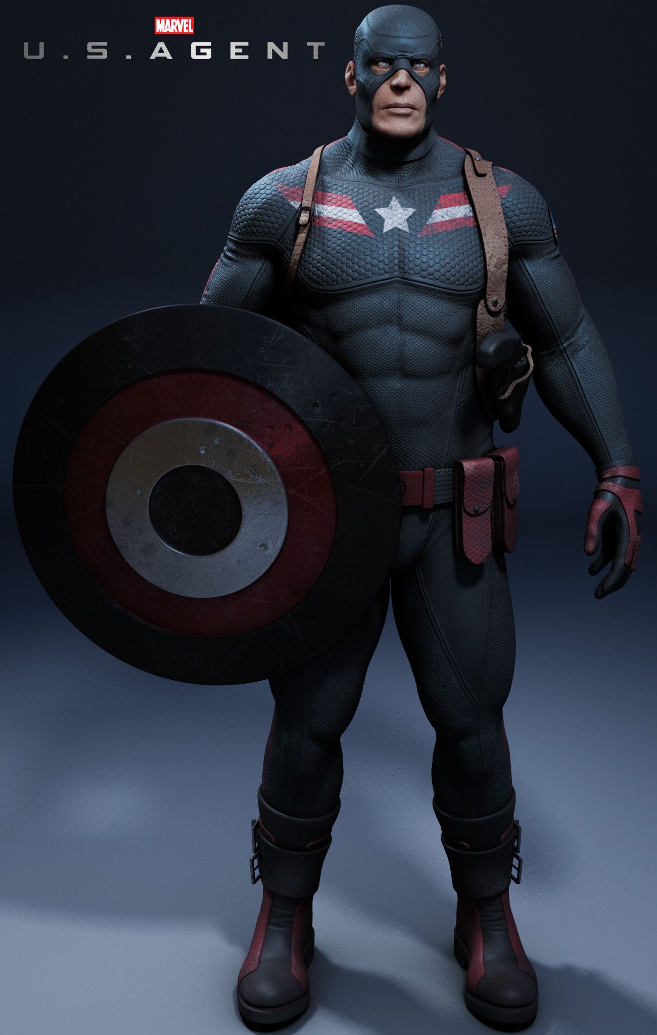 WIP) U.S.Agent, Gabriel Martins. Marvel costumes, Comic book characters, Captain america