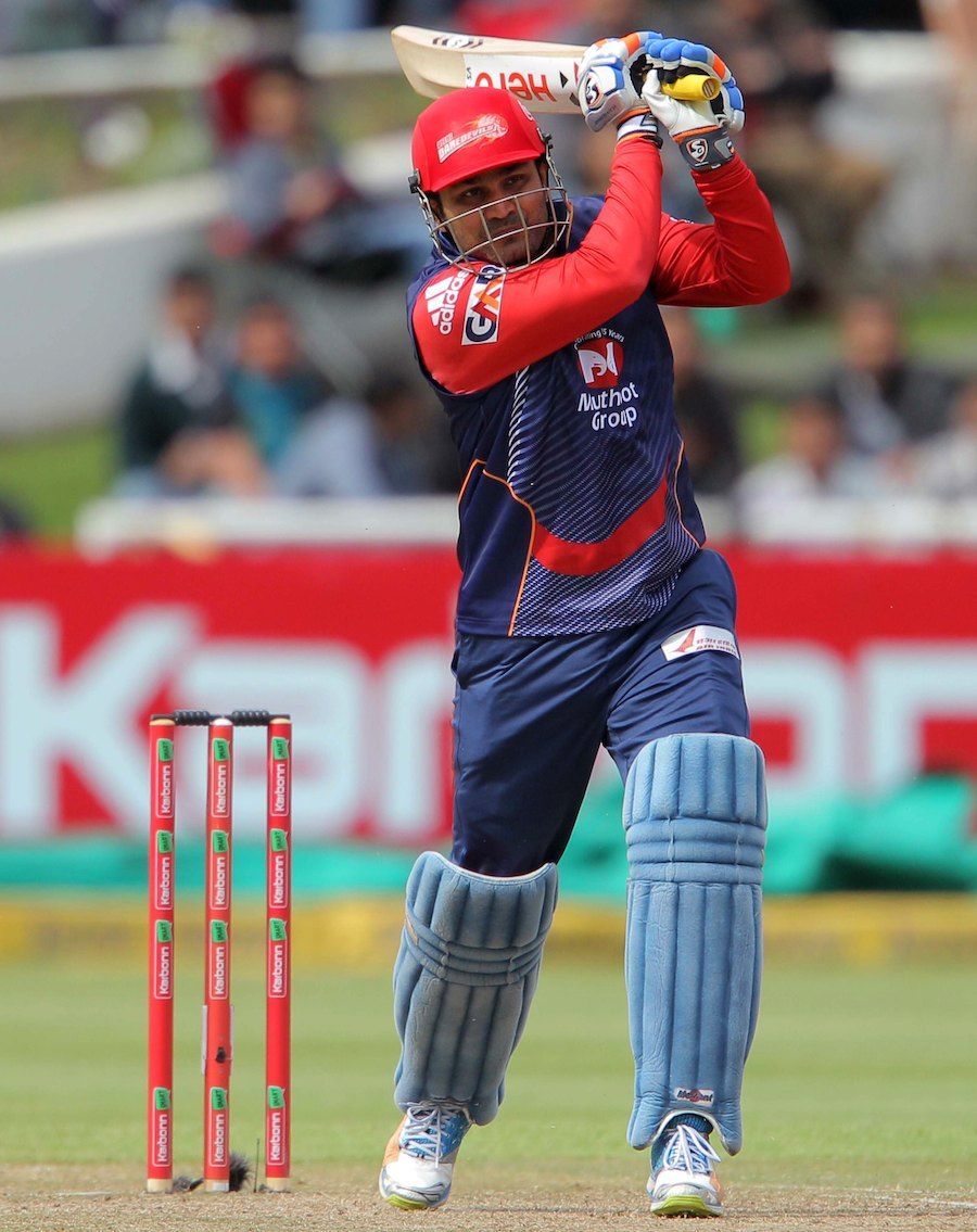 Virender Sehwag 52 Delhi Daredevils v Perth Scorchers, CLT20, Cape Town, October 21, 2012. Cricket wallpaper, India cricket team, World cricket
