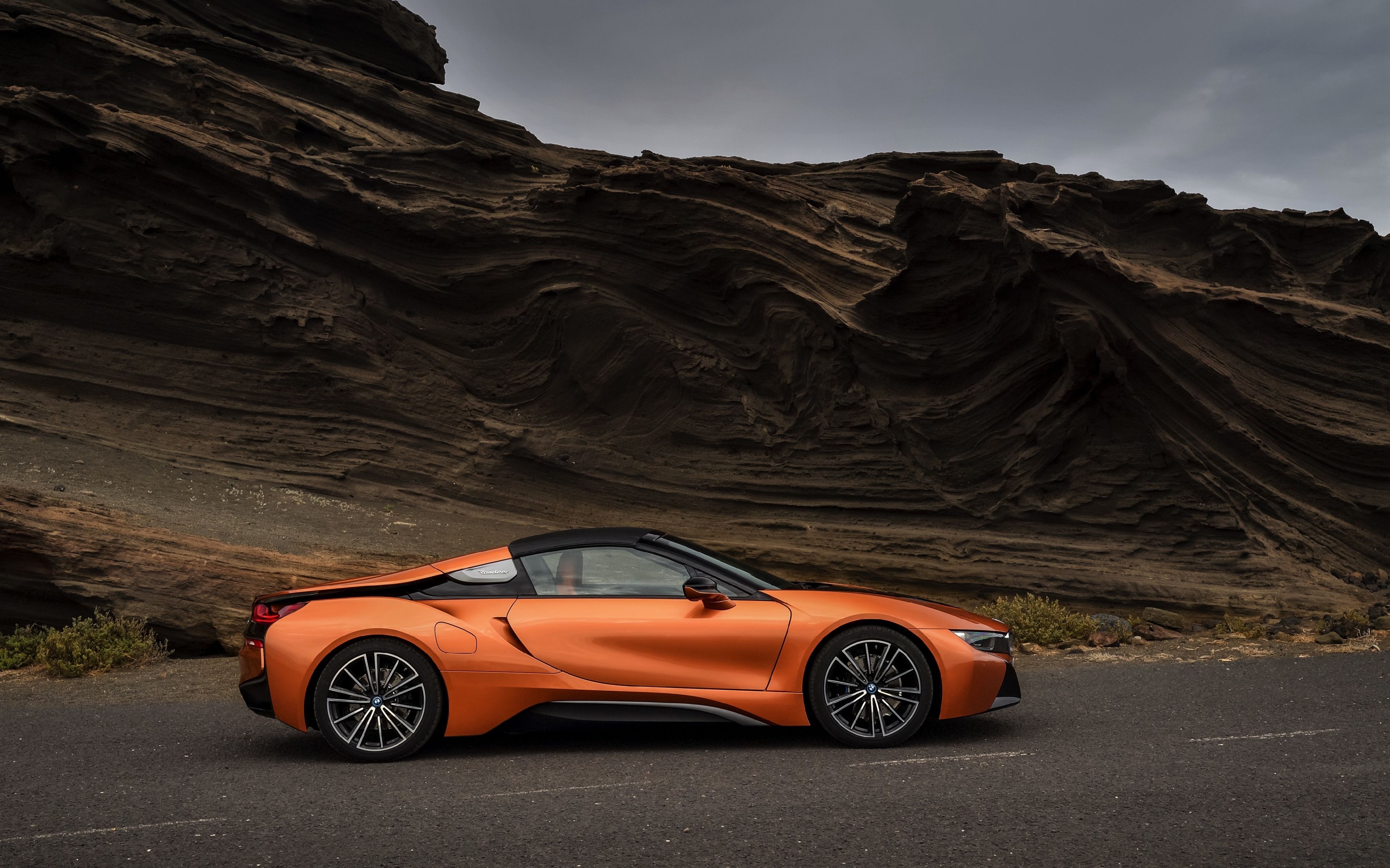 Bmw I8, Supercar, Orange, Side View, Wallpaper I8 HD Side View