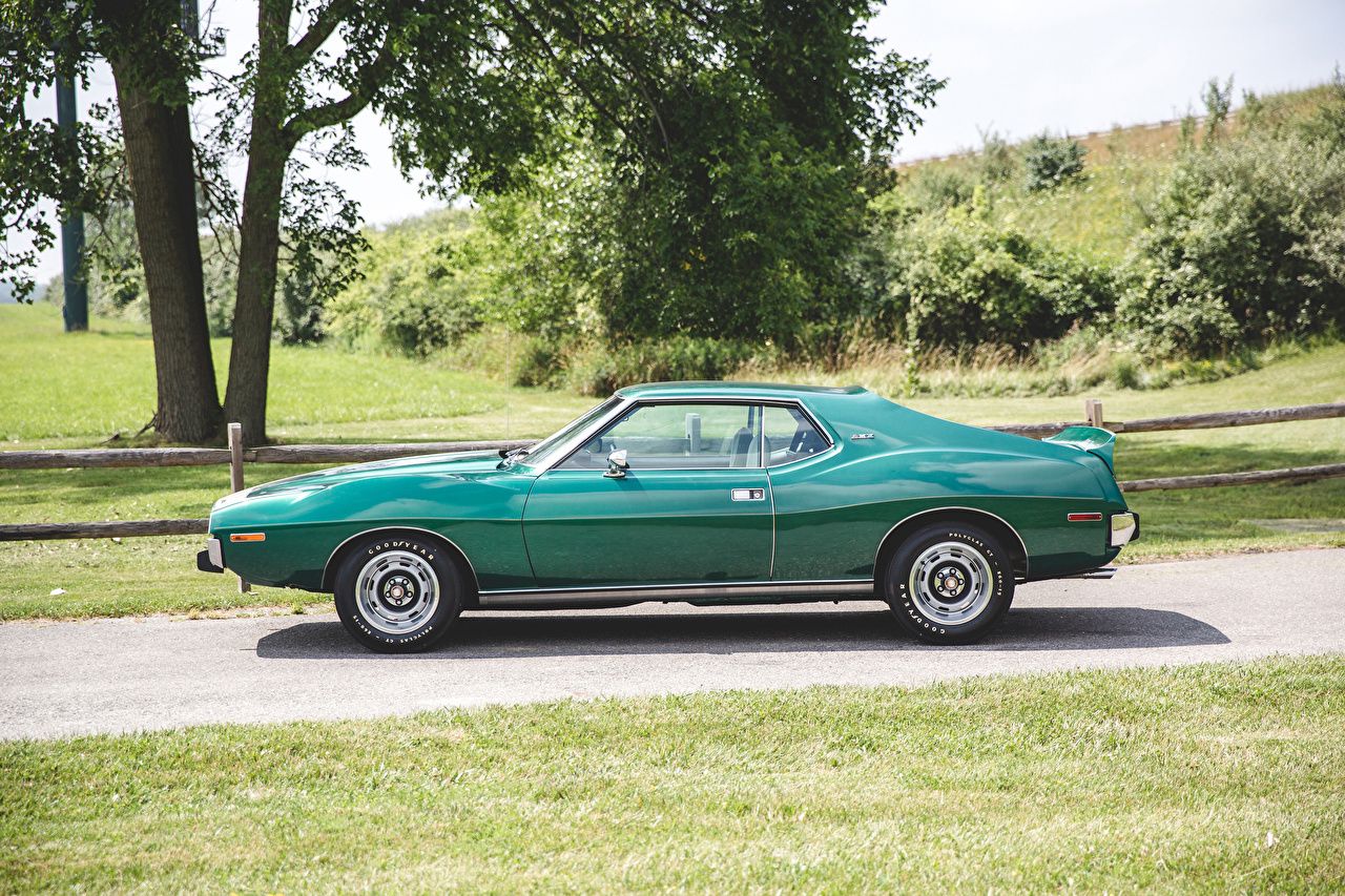 Image 1974 AMC Javelin AMX Retro Green auto Side Metallic