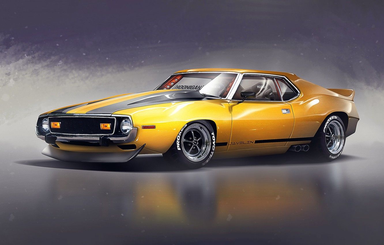 Wallpaper Auto, Machine, Muscle Car, Transport & Vehicles, AMC Javelin, by Timothy Adry, Timothy Adry, 74' AMC Javelin AMX, 1974 AMC JAVELIN AMX image for desktop, section другие марки