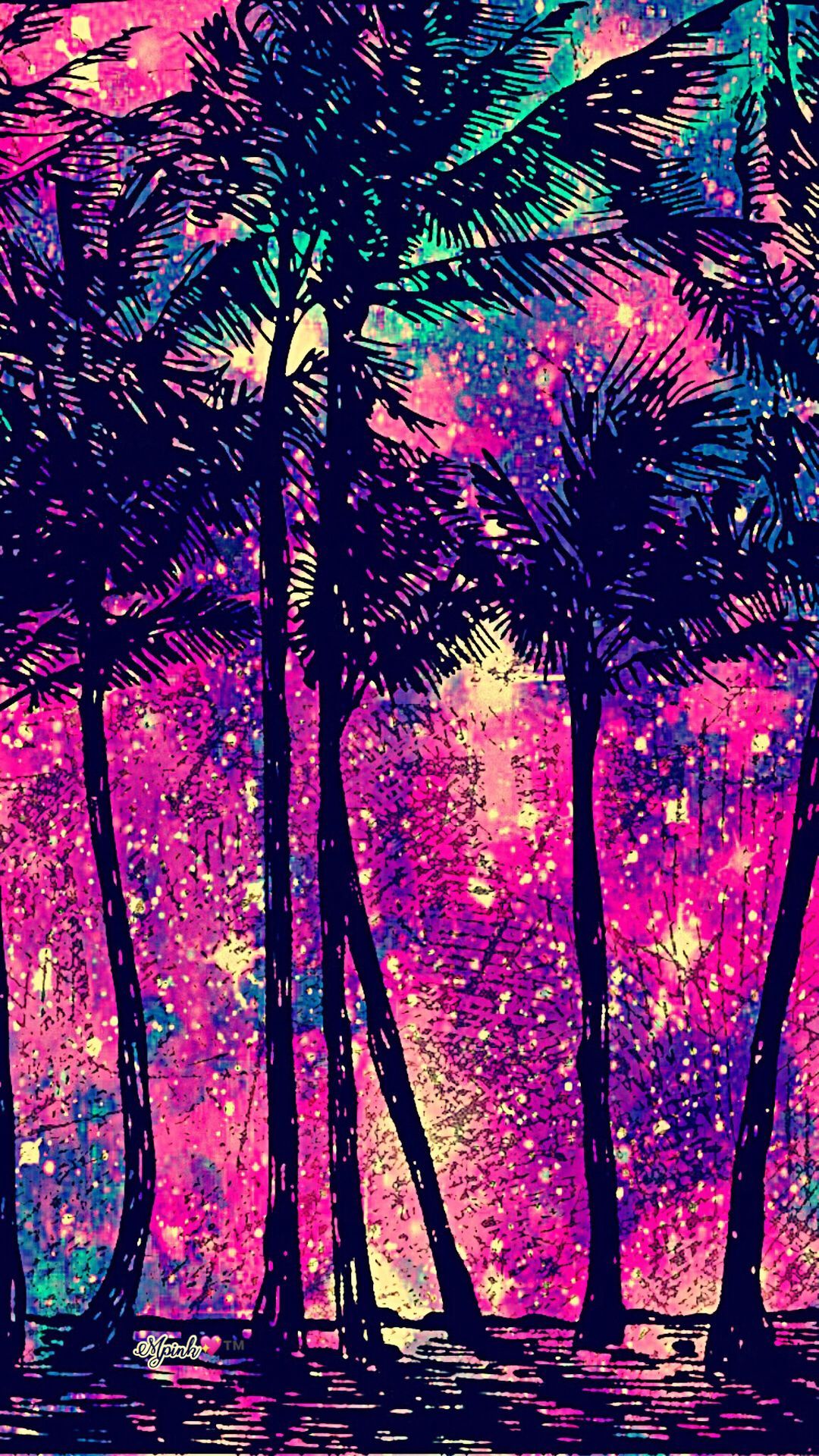 Summer Tropical Girly Wallpaper