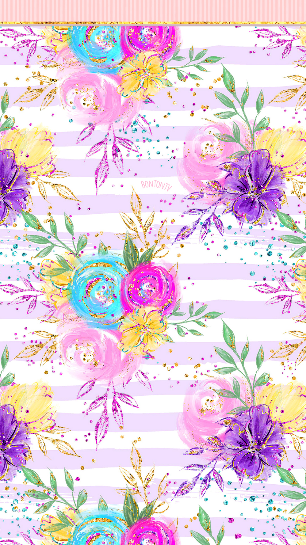 Glitter Flower Wallpaper