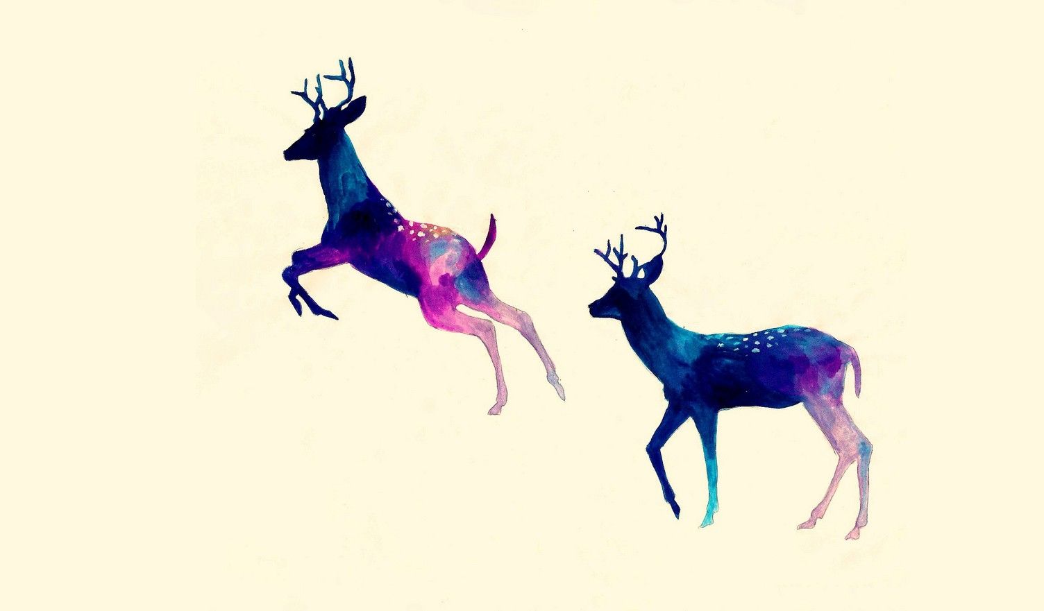 deer artwork 1504x881 wallpaper High Quality Wallpaper, High Definition Wallpaper