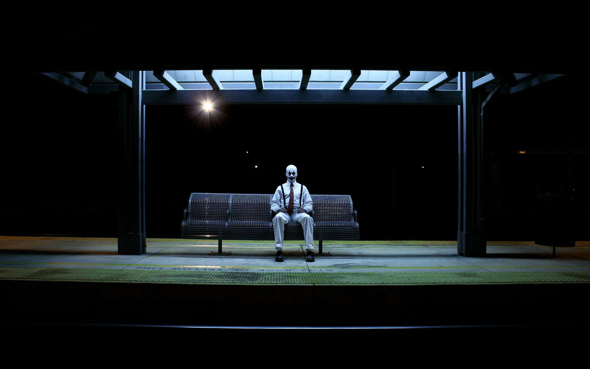 Creepy Bus Stop At Night