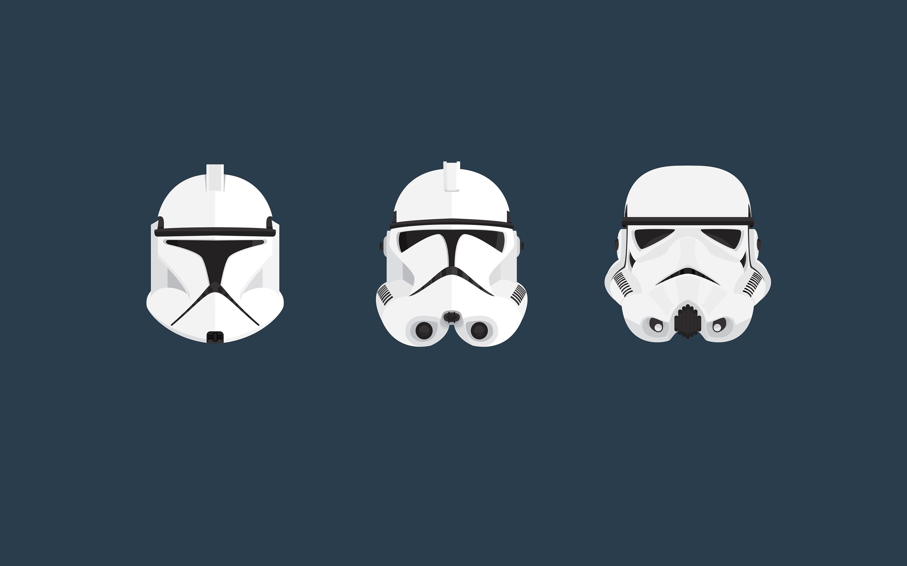 #helmet, #minimalism, #stormtrooper, #Star Wars, #clone trooper, wallpaper