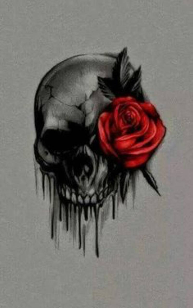 Skeletal rose wallpaper
