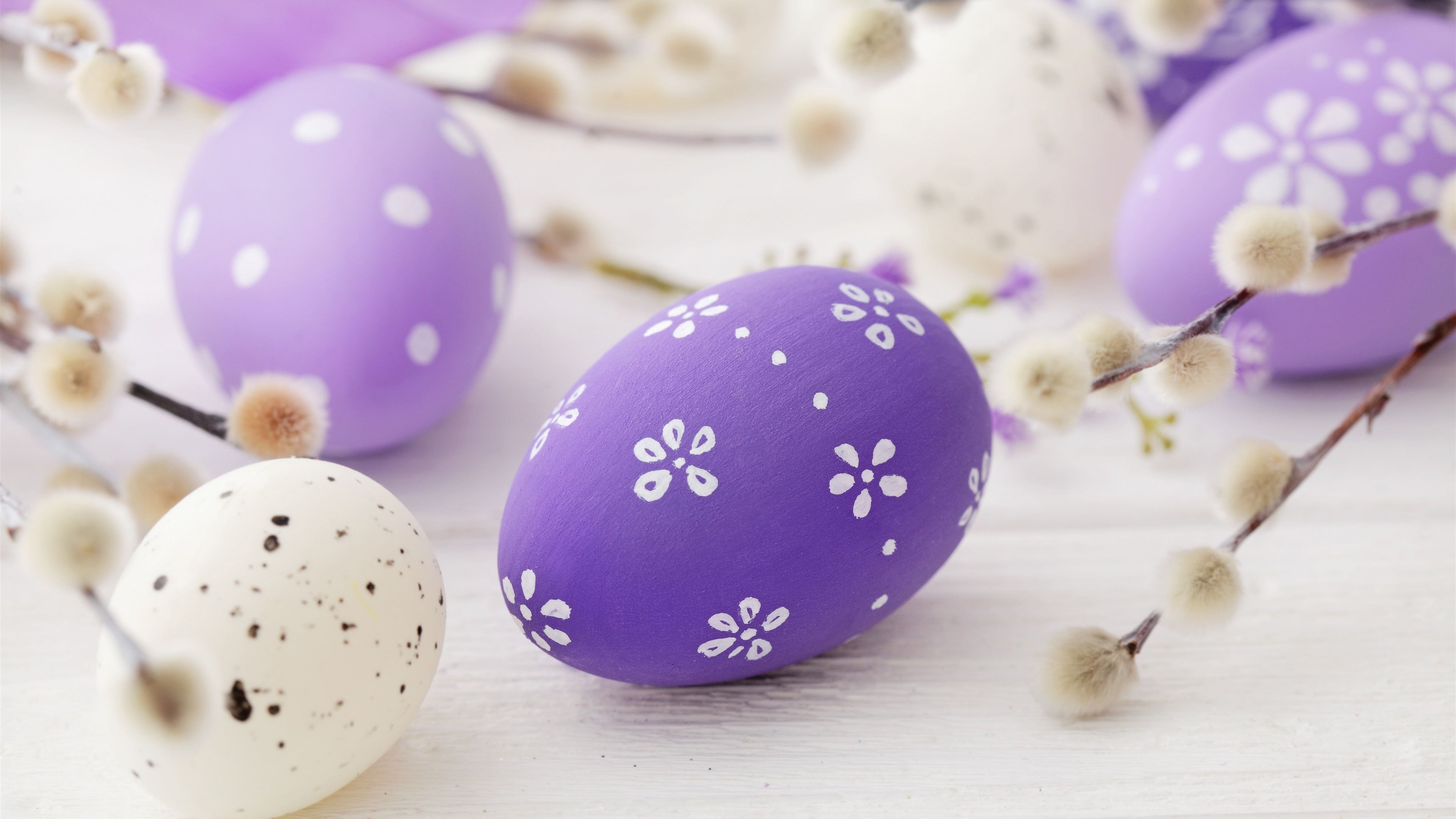 Purple Easter Eggs, Festival, Twigs 1242x2688 IPhone 11 Pro XS Max Wallpaper, Background, Picture, Image