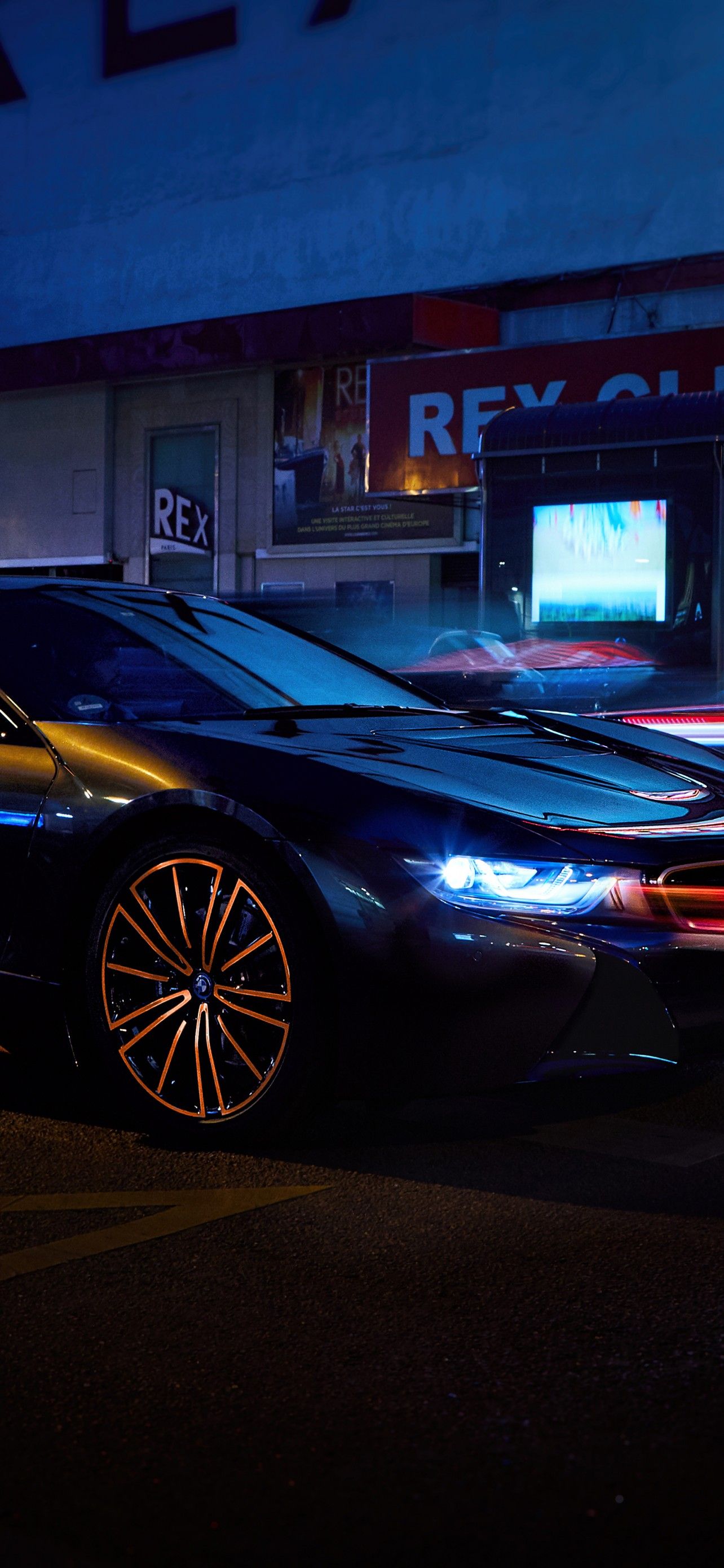 BMW i8 Ultimate Sophisto Edition 4K Wallpaper, Night, Urban, 5K, Cars