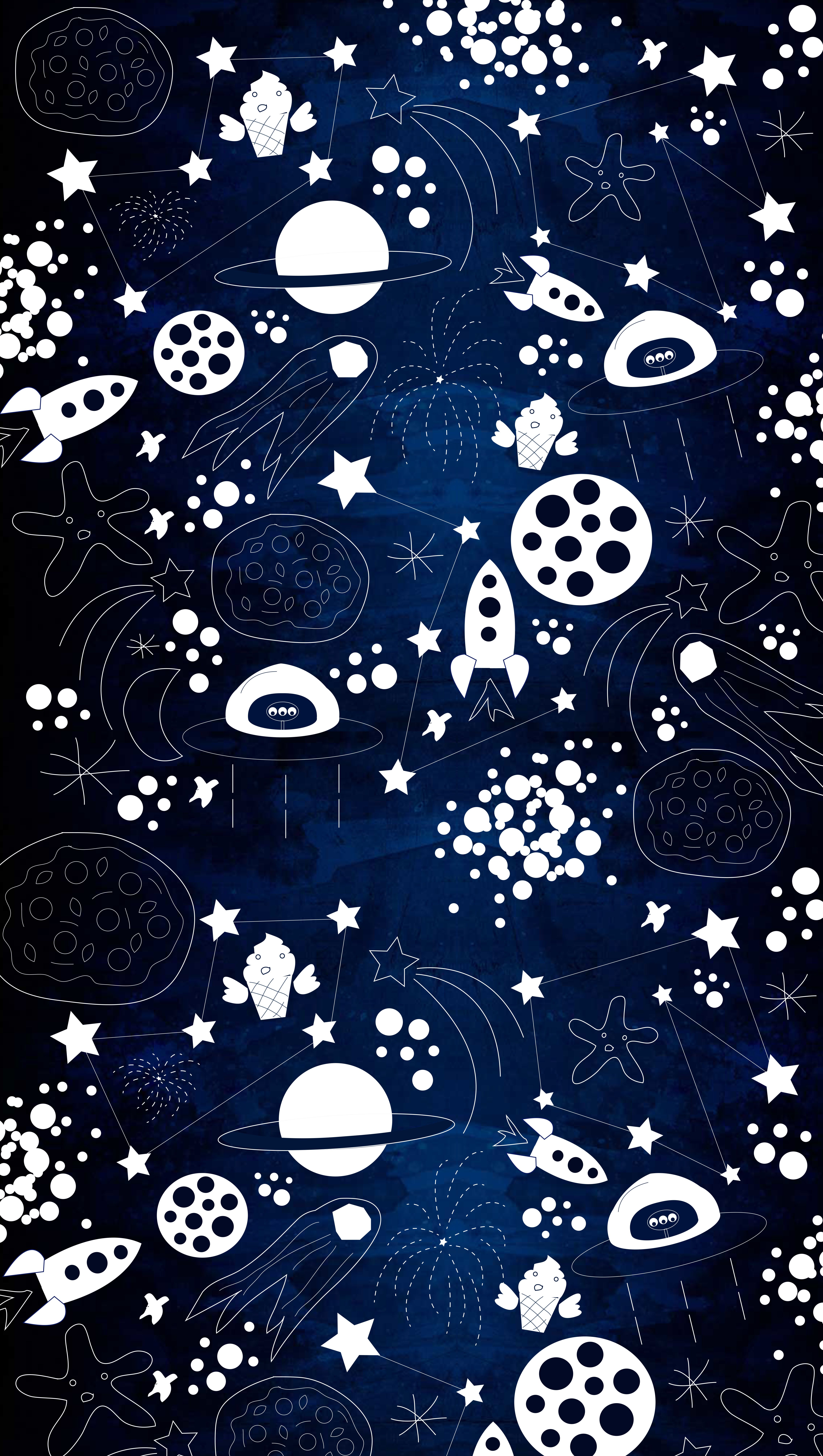 Cute Space wallpaper. Quirky wallpaper, Quirky illustration, Dont touch my phone wallpaper