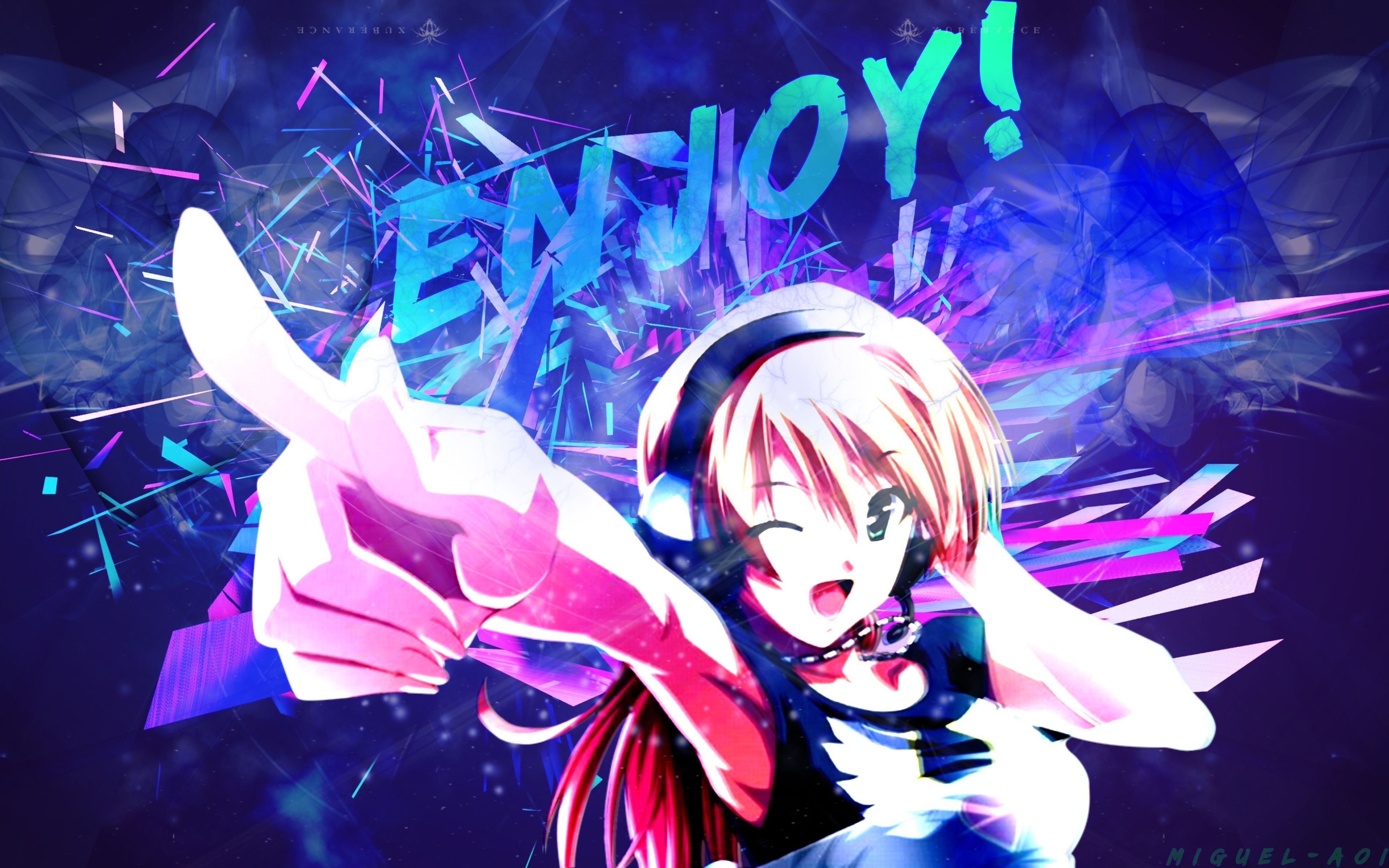 DJ Girl Anime HD Wallpaper