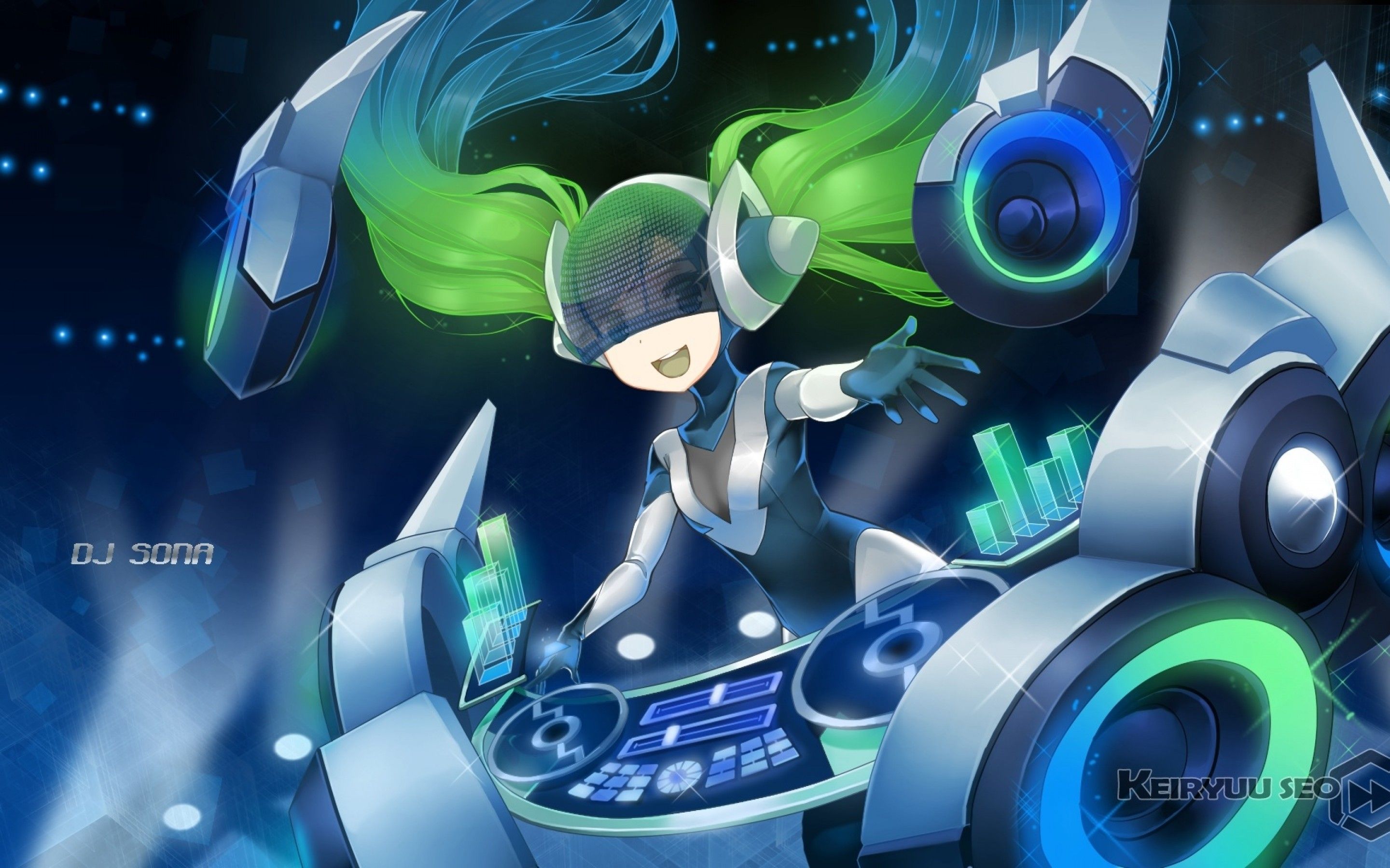 Download 2880x1800 Dj Sona, League Of Legends, Anime Style Wallpaper for MacBook Pro 15 inch