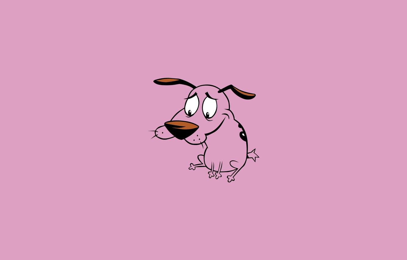 Wallpaper emotions, dog, Courage the cowardly dog, Courage cowardly dog, Courage image for desktop, section минимализм