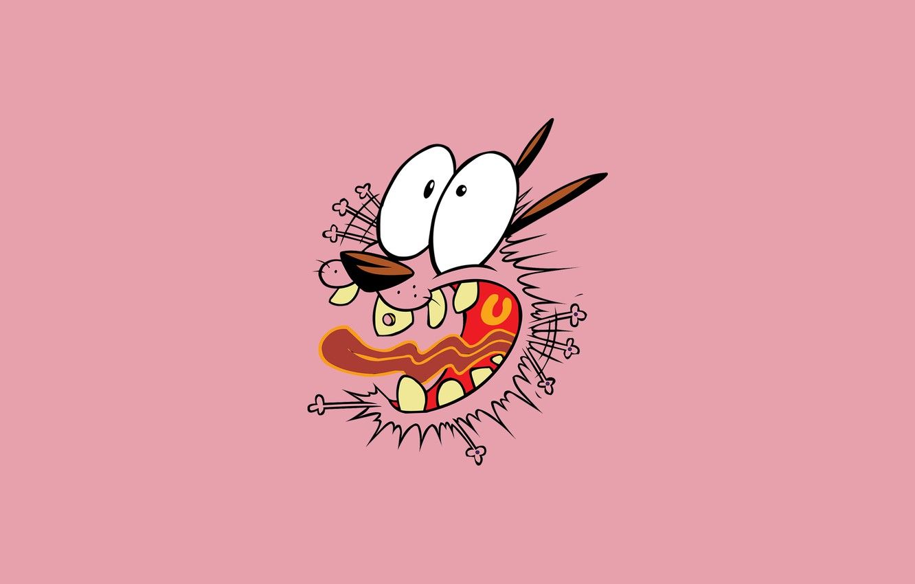 Wallpaper emotions, fear, fright, cartoon, Courage the cowardly dog, Courage cowardly dog, Courage image for desktop, section минимализм