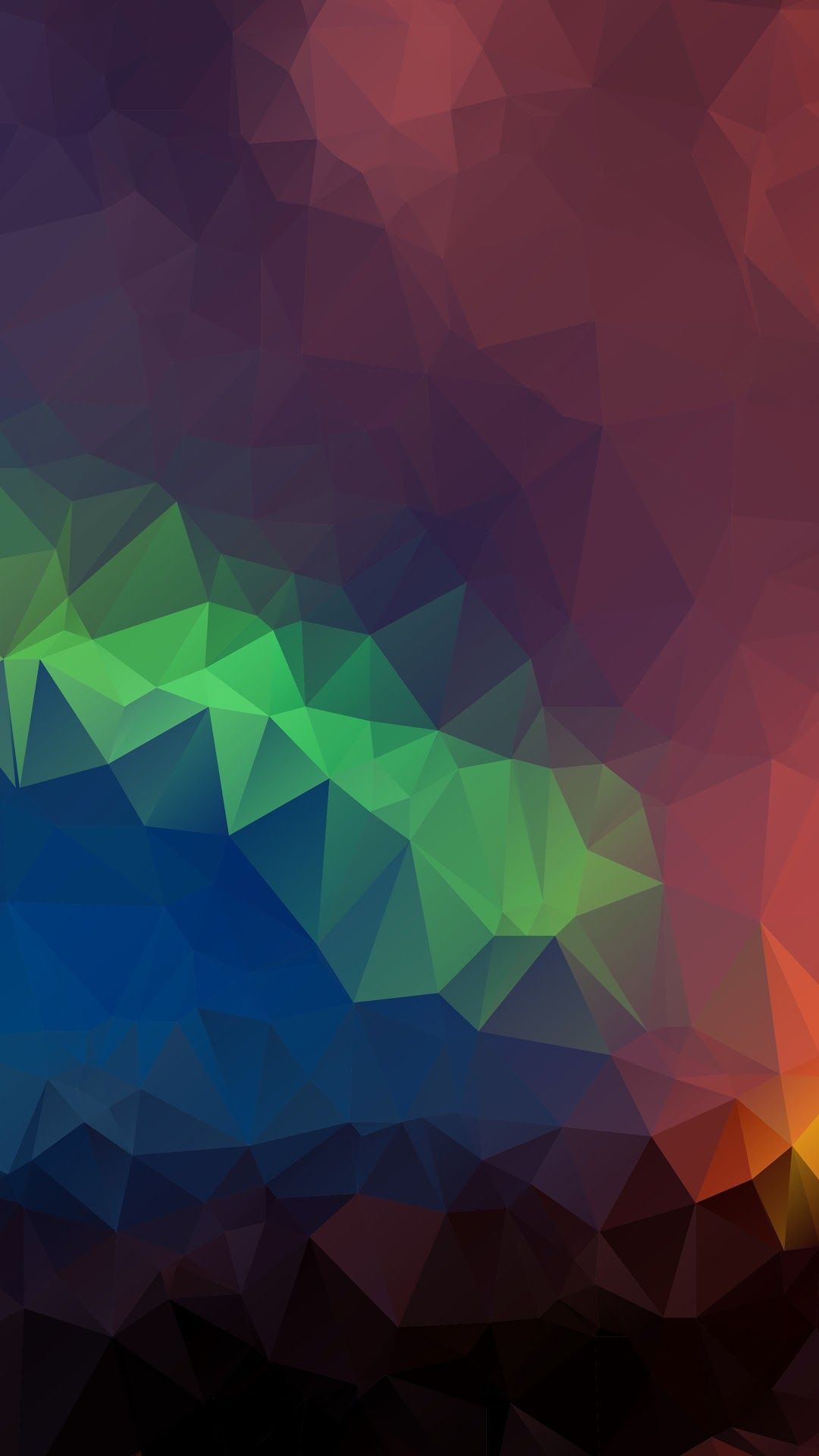 Colorful, Dark, Abstract, Polygon, 3D phone HD Wallpaper, Image, Background, Photo and Picture