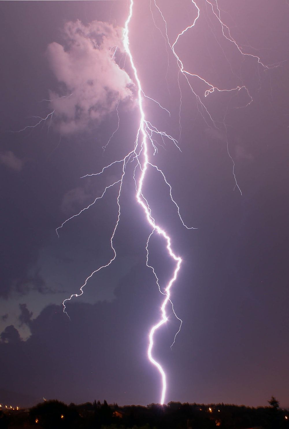 Purple Lightning Picture. Download Free Image
