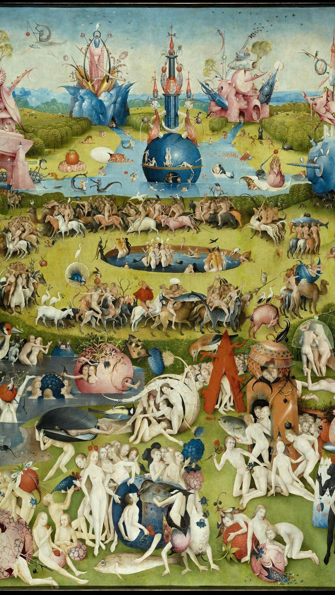 the garden of earthly delights, hieronymus bosch, triptych desktop wallpaper 2521