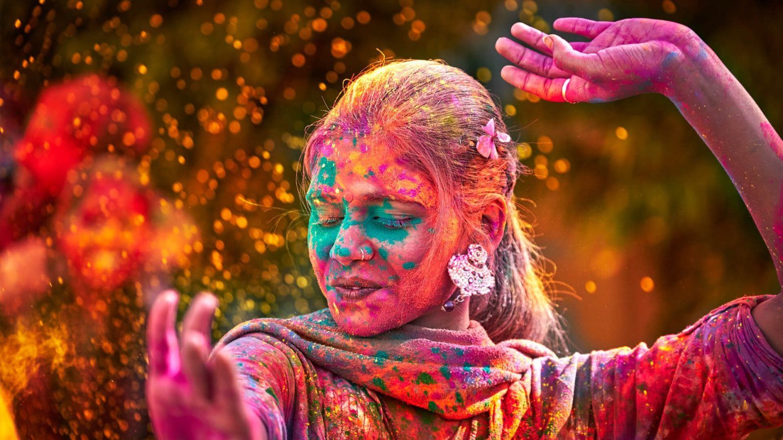 Creastar powder at the Holi Festival in India