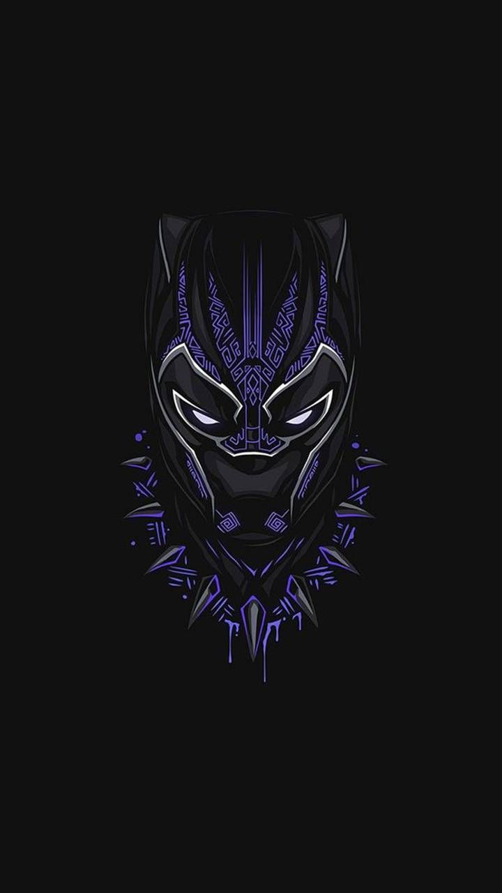 glowing black panther