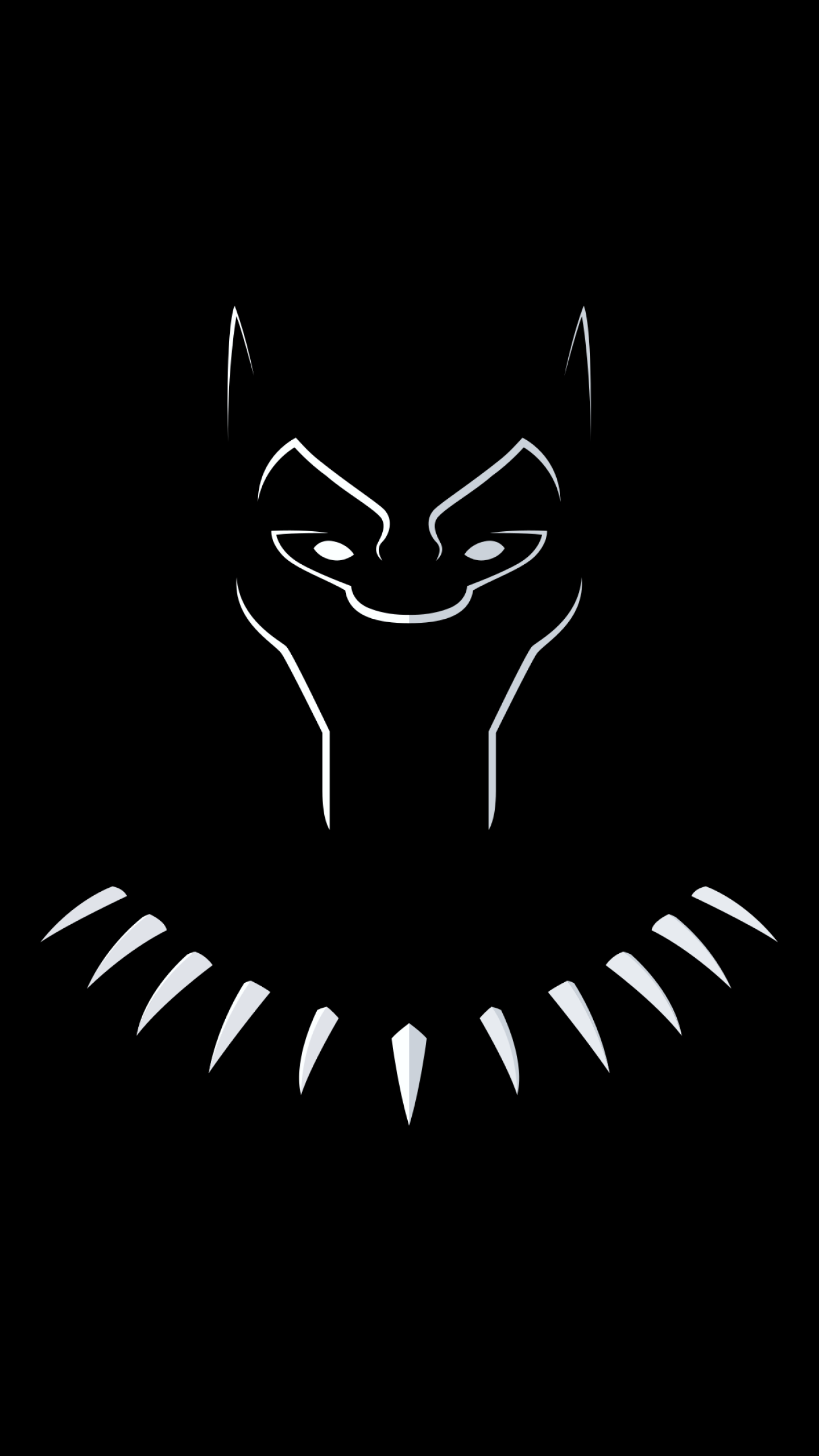Black Panther 4K Wallpaper, Minimal Art, Black Background, Black Dark