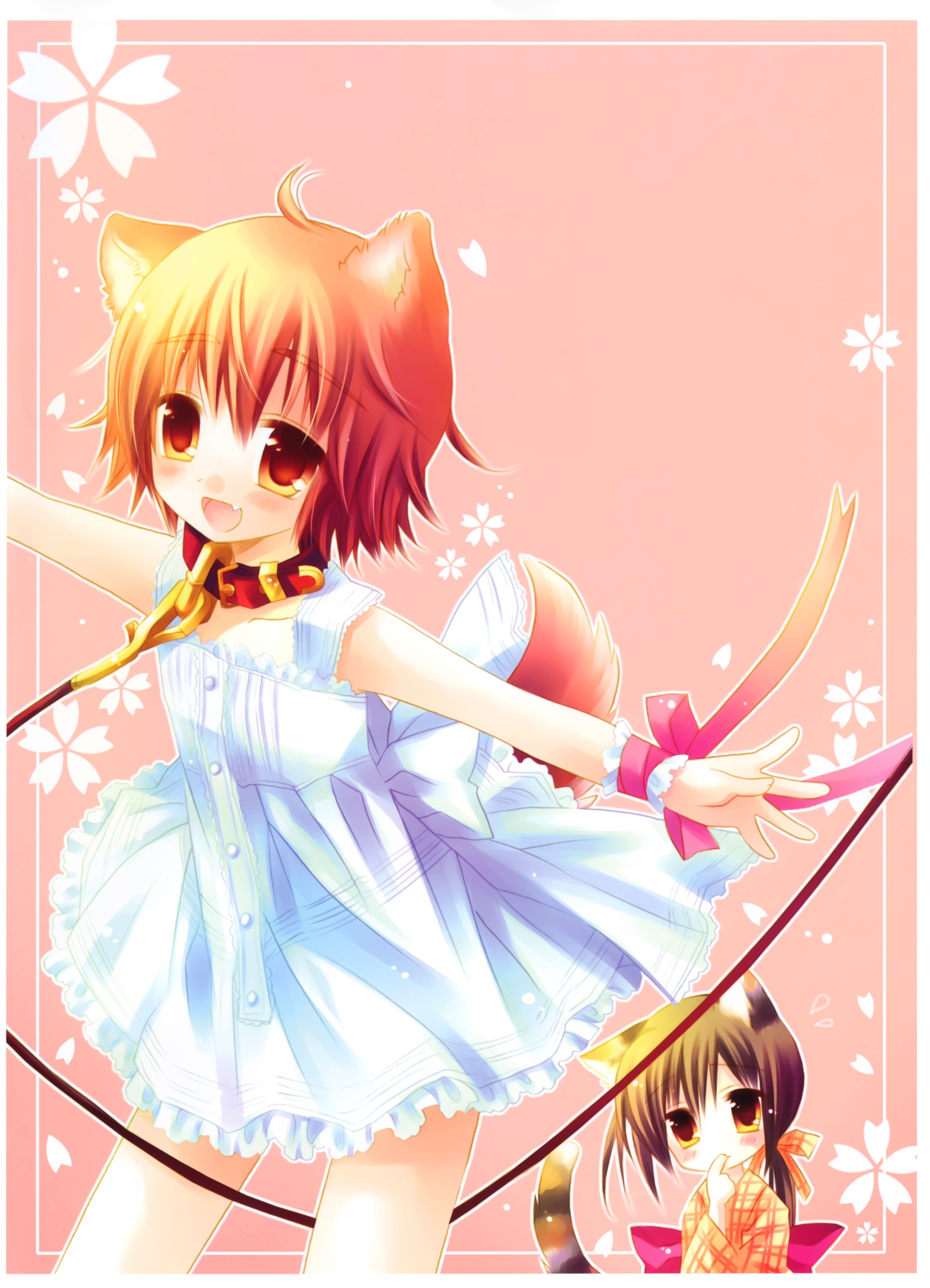 ✮ ANIME ART ✮ dog girl.. .puppy girl.. .dog ears.. .dog tail.. .short hair.. .leash.. .collar.. .cat girl.. .neko.. .cat e. Anime, Nekomimi, Anime image