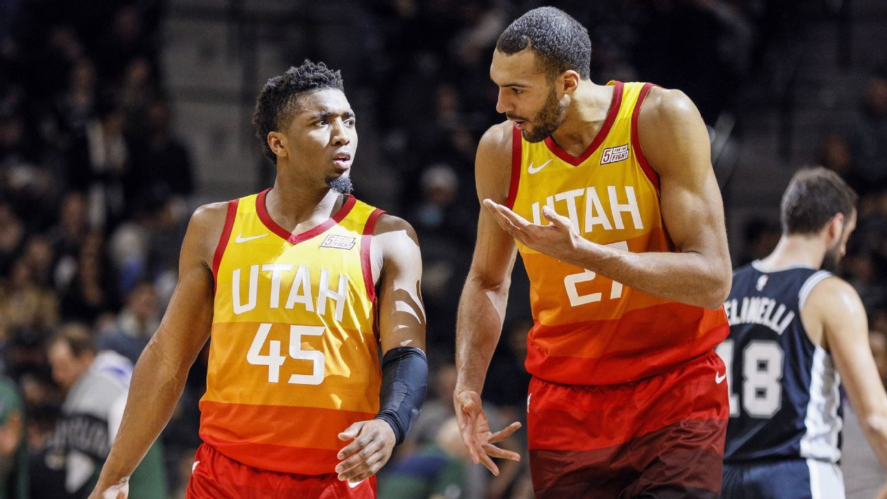 Utah Jazz stars Donovan Mitchell and Rudy Gobert and the rift between them