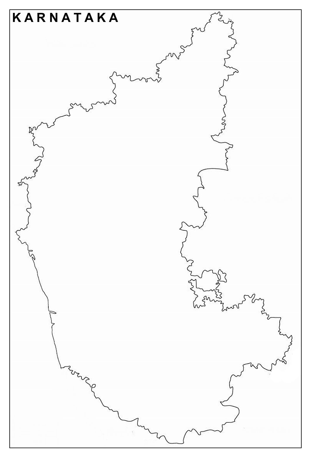 Karnataka Map Drawing Outline Draw the outline on the map by clicking a start point then clicking additional points to continue the outline around the area
