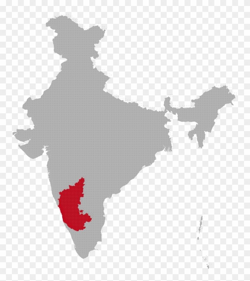 Karnataka map Typography