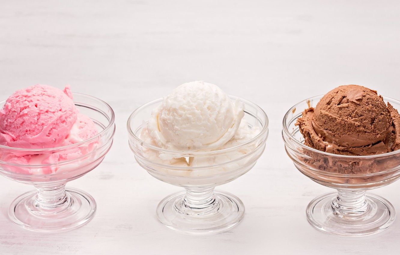 Wallpaper ice cream, chocolate, dessert, strawberry, vanilla, ice cream image for desktop, section еда