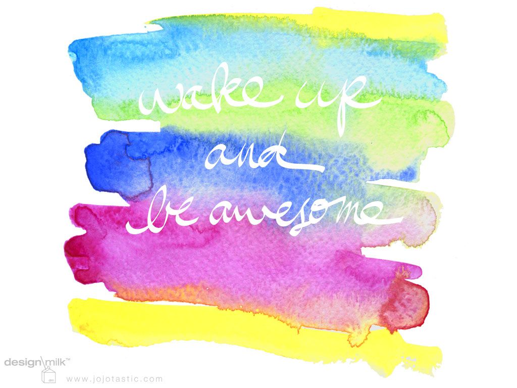 Colorful Rainbow Watercolor Desktop Background