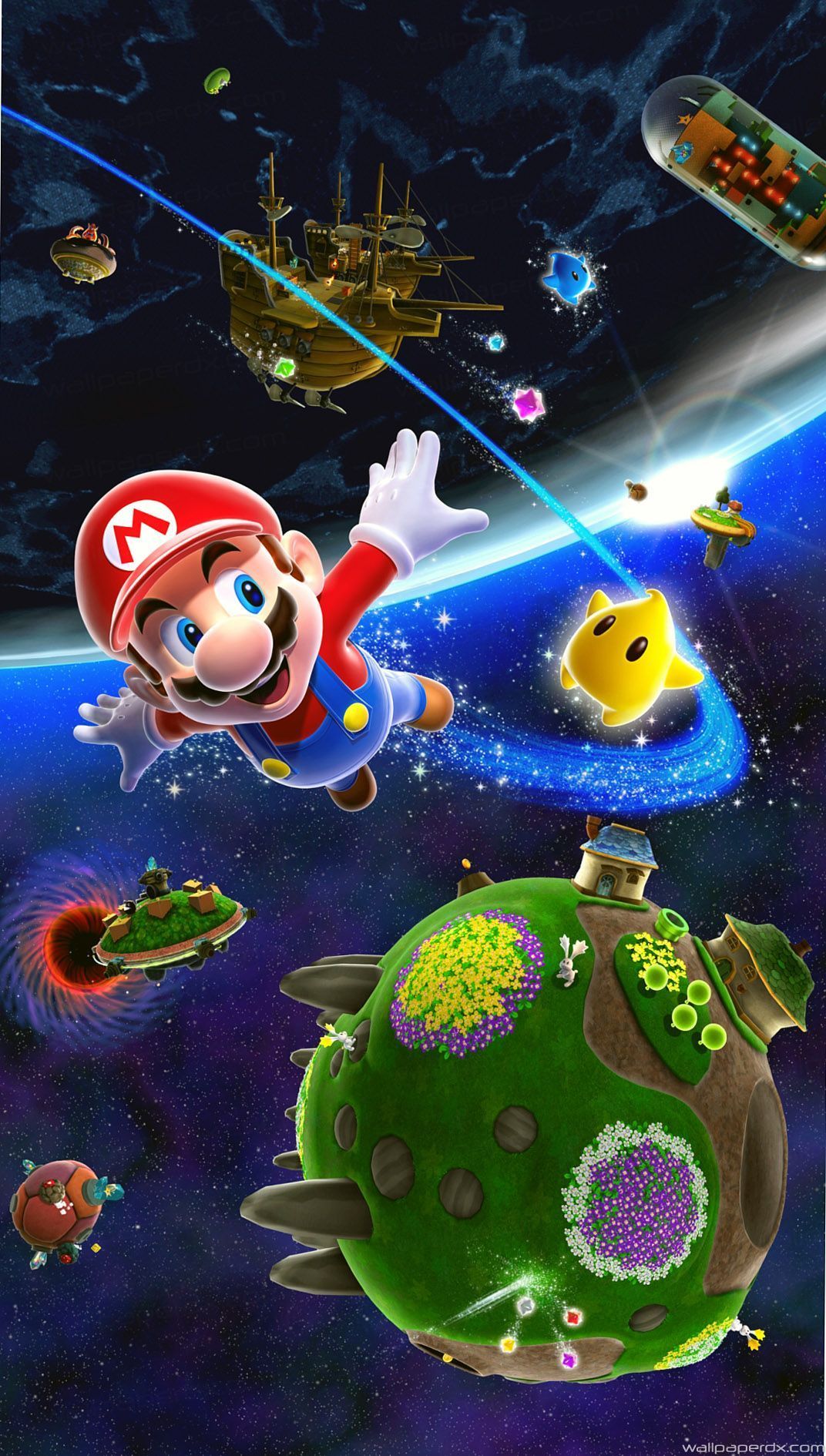 Super Mario Galaxy iPhone Wallpaper Free Super Mario Galaxy iPhone Background