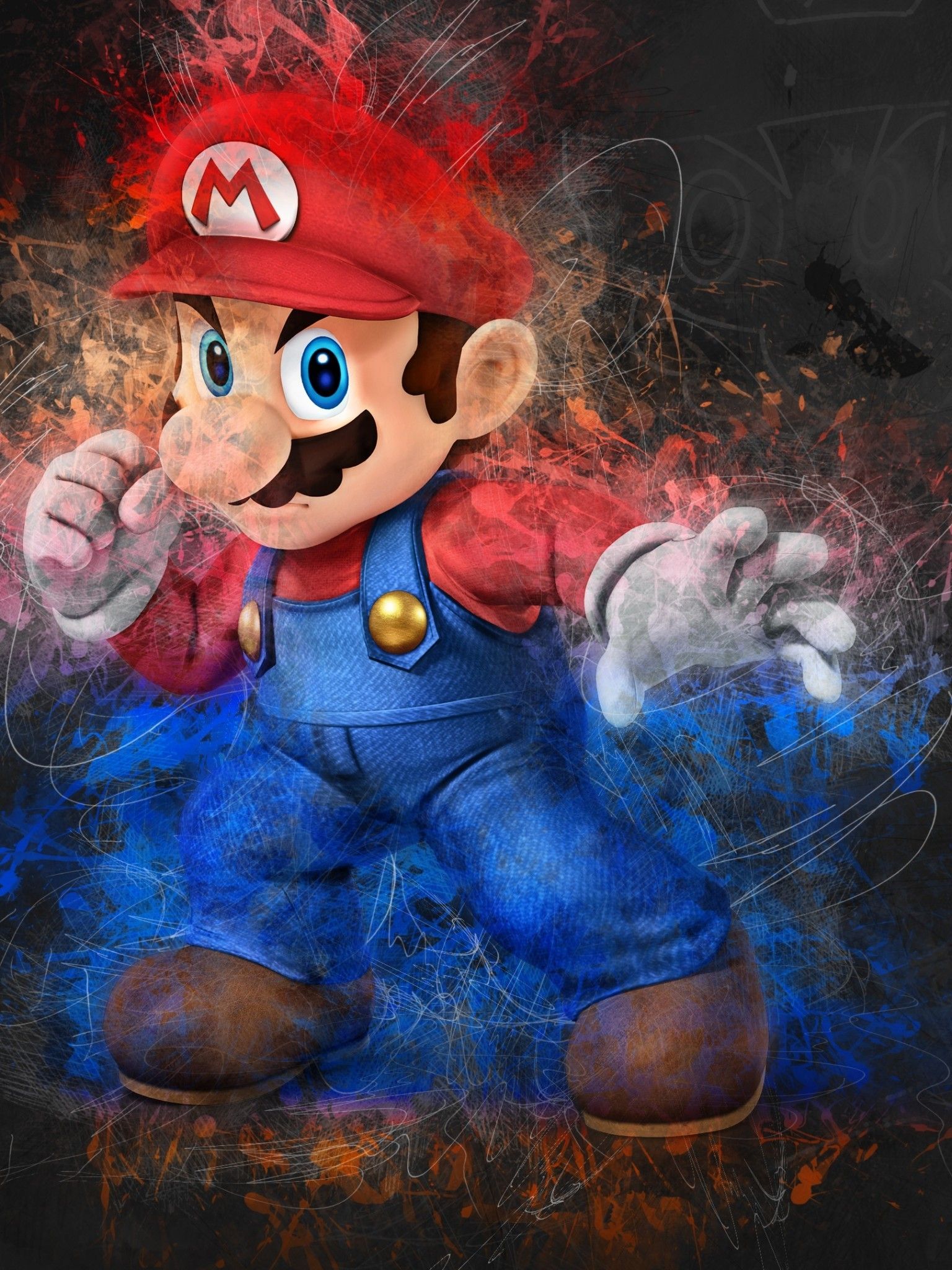 Download 1536x2048 Super Mario, Digital Art Wallpaper for Apple iPad Mini, Apple IPad 4