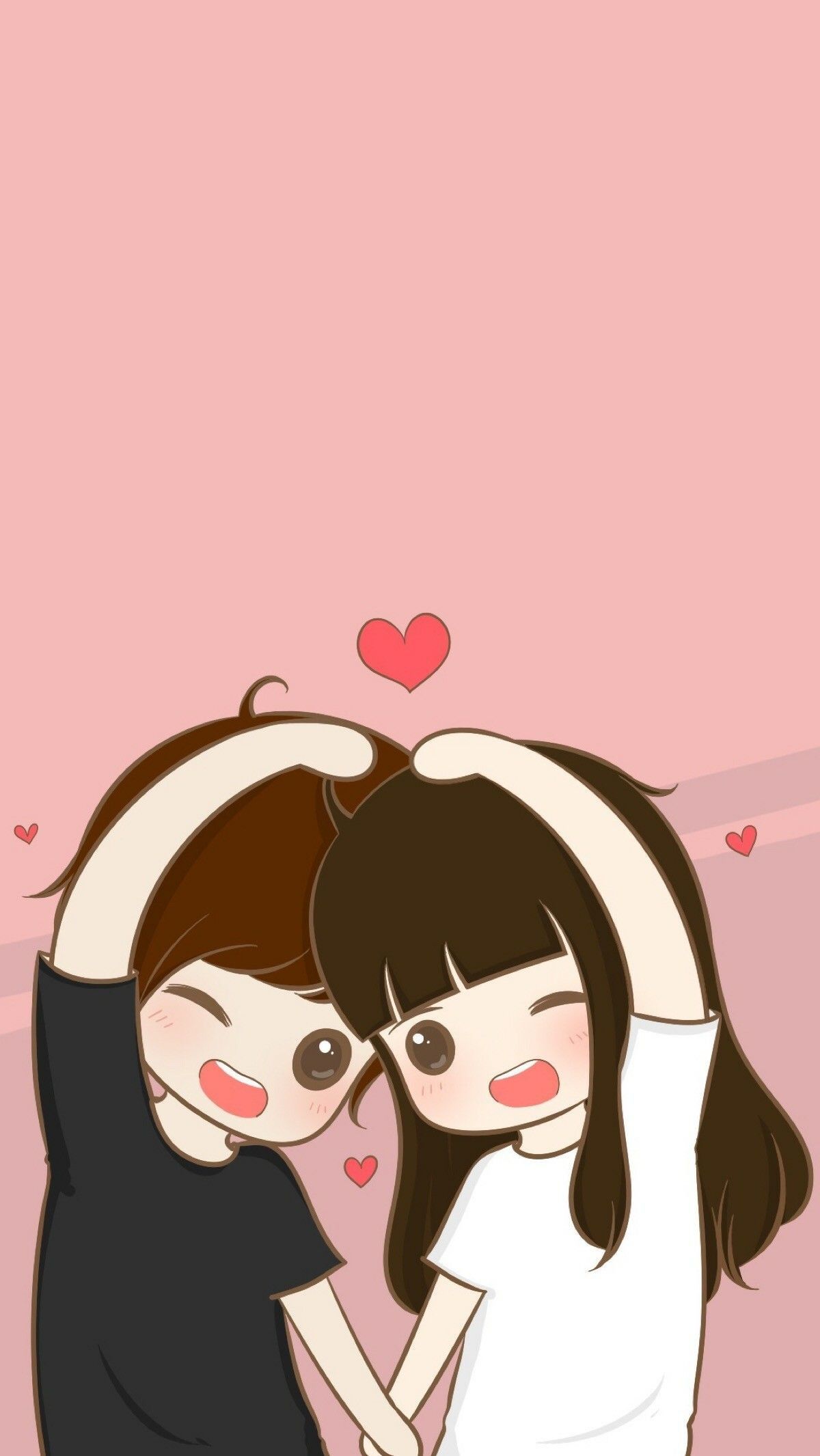 Cute Couple Chibi Anime Wallpaper