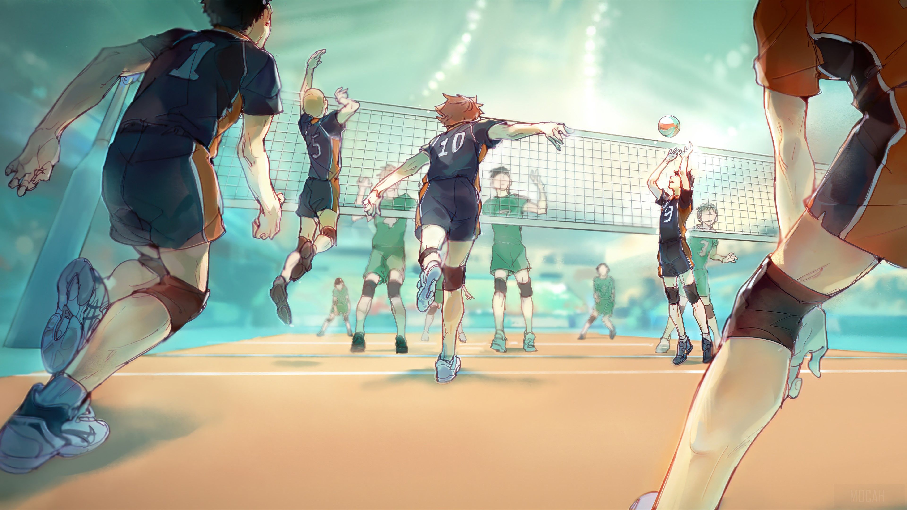 Những tấm hình nền anime về sân bóng chuyền cực kỳ chân thực và cuốn hút. Cảm nhận sự hăng say của những cầu thủ bóng chuyền anime khi đồng đội của họ truyền bóng qua sân!