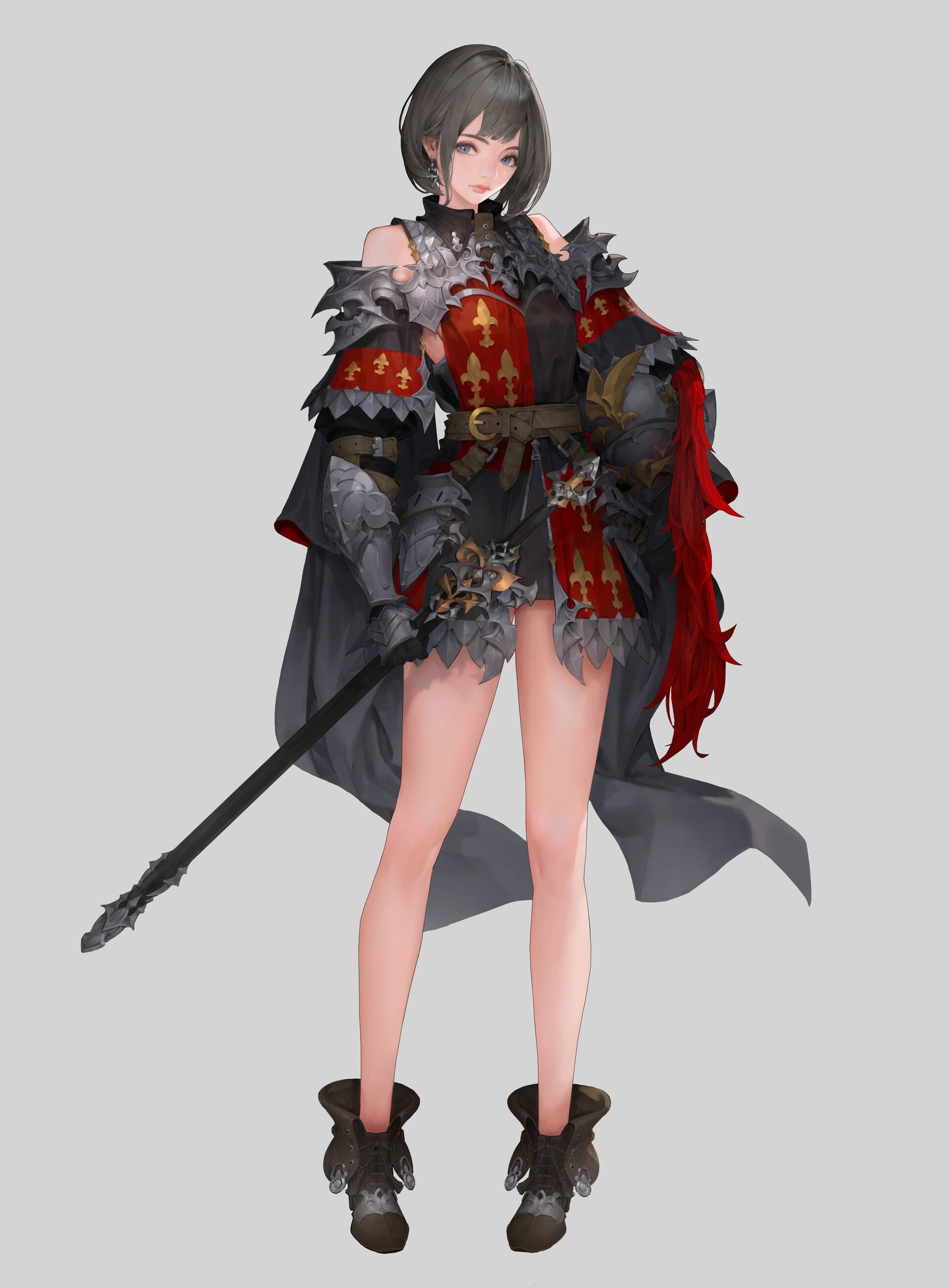 Wallpaper, anime girls, portrait display, original characters, warrior, knight, fantasy armor, fantasy girl 1920x2607