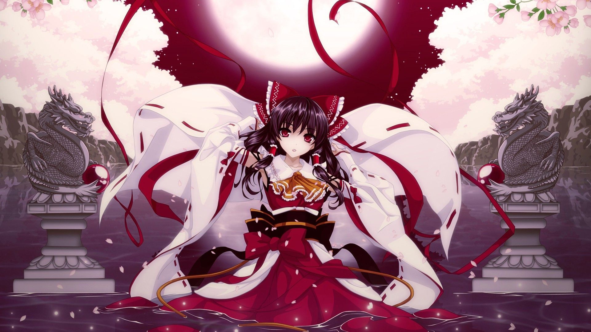 anime, Anime Girls, Touhou, Hakurei Reimu Wallpaper HD / Desktop and Mobile Background
