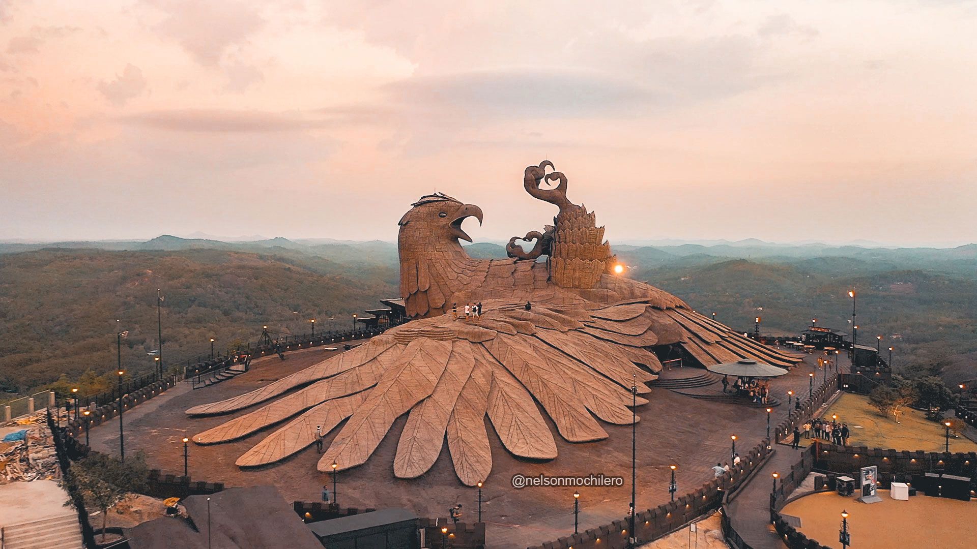 I took this in Jatayu, Kerala: The largest avian sculpture in the world