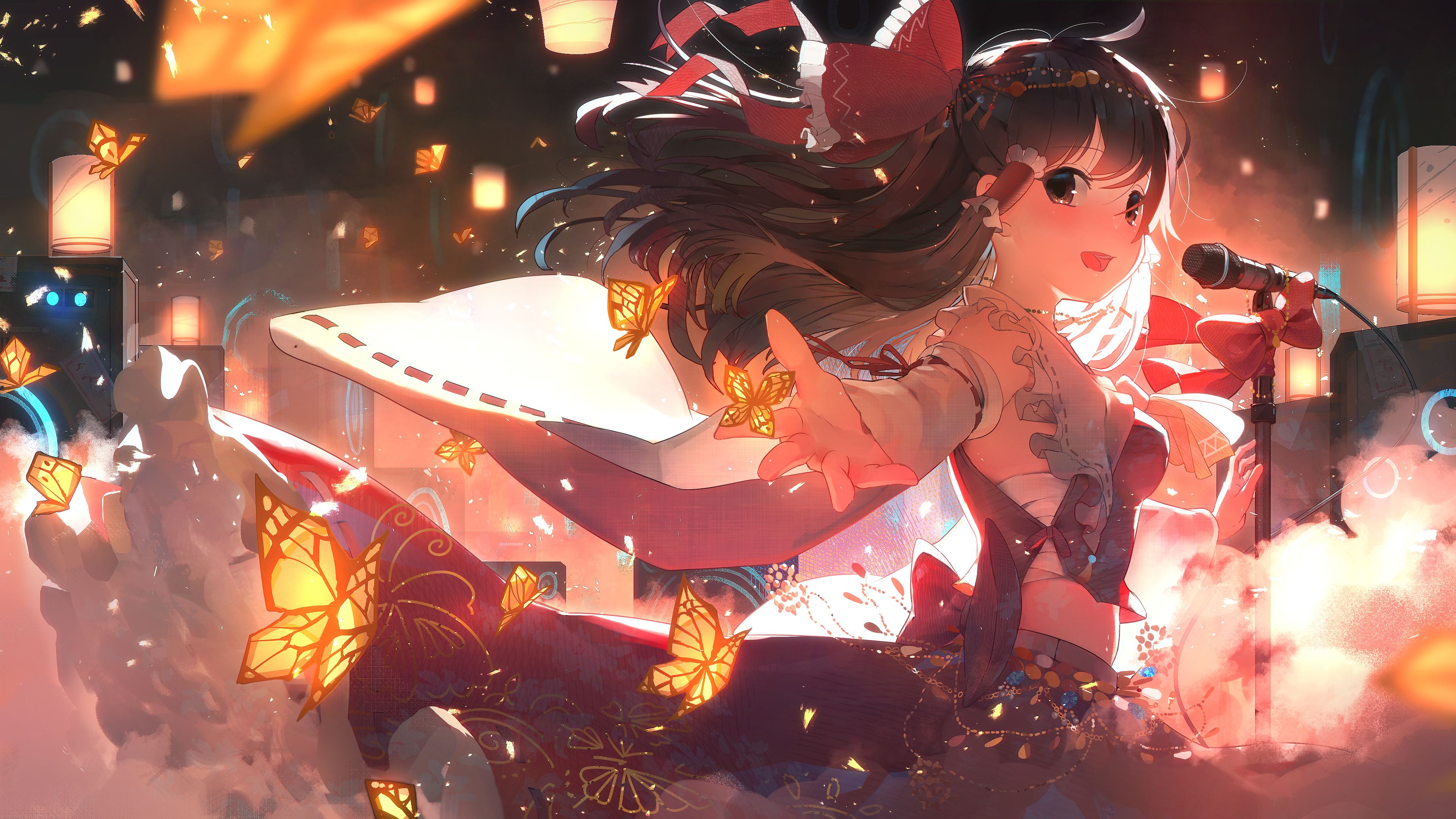 Wallpaper, Touhou, Hakurei Reimu, anime girls 3840x2160