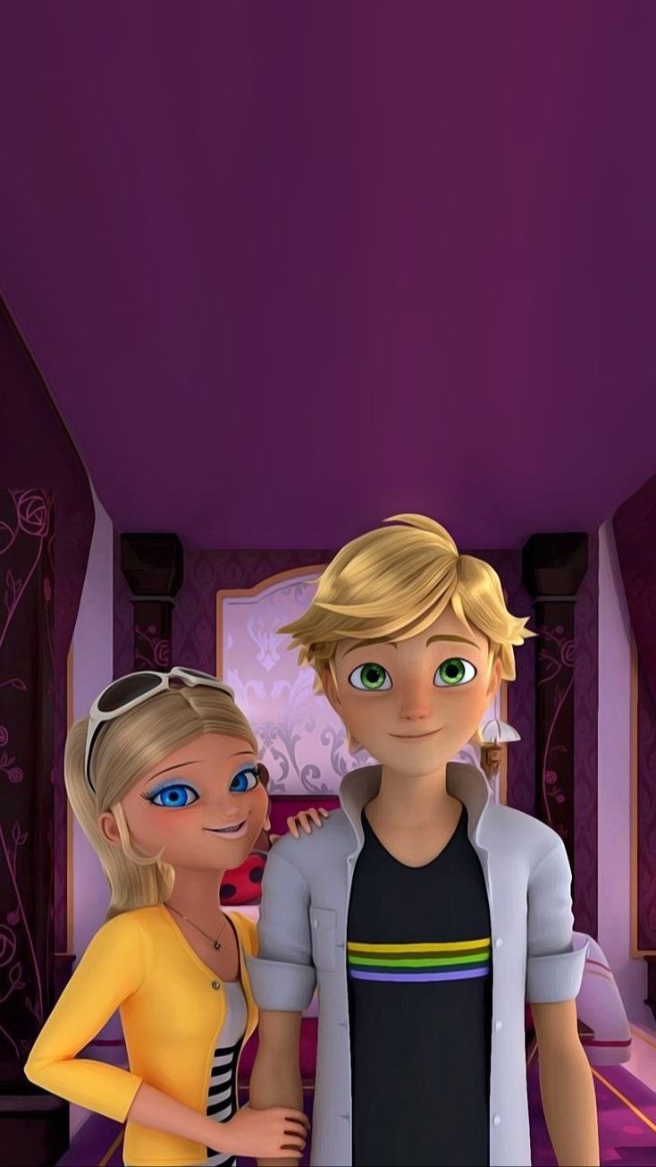 Miraculousé & Adrien Wallpaper. Miraculous ladybug wallpaper, Miraculous wallpaper, Miraclous ladybug