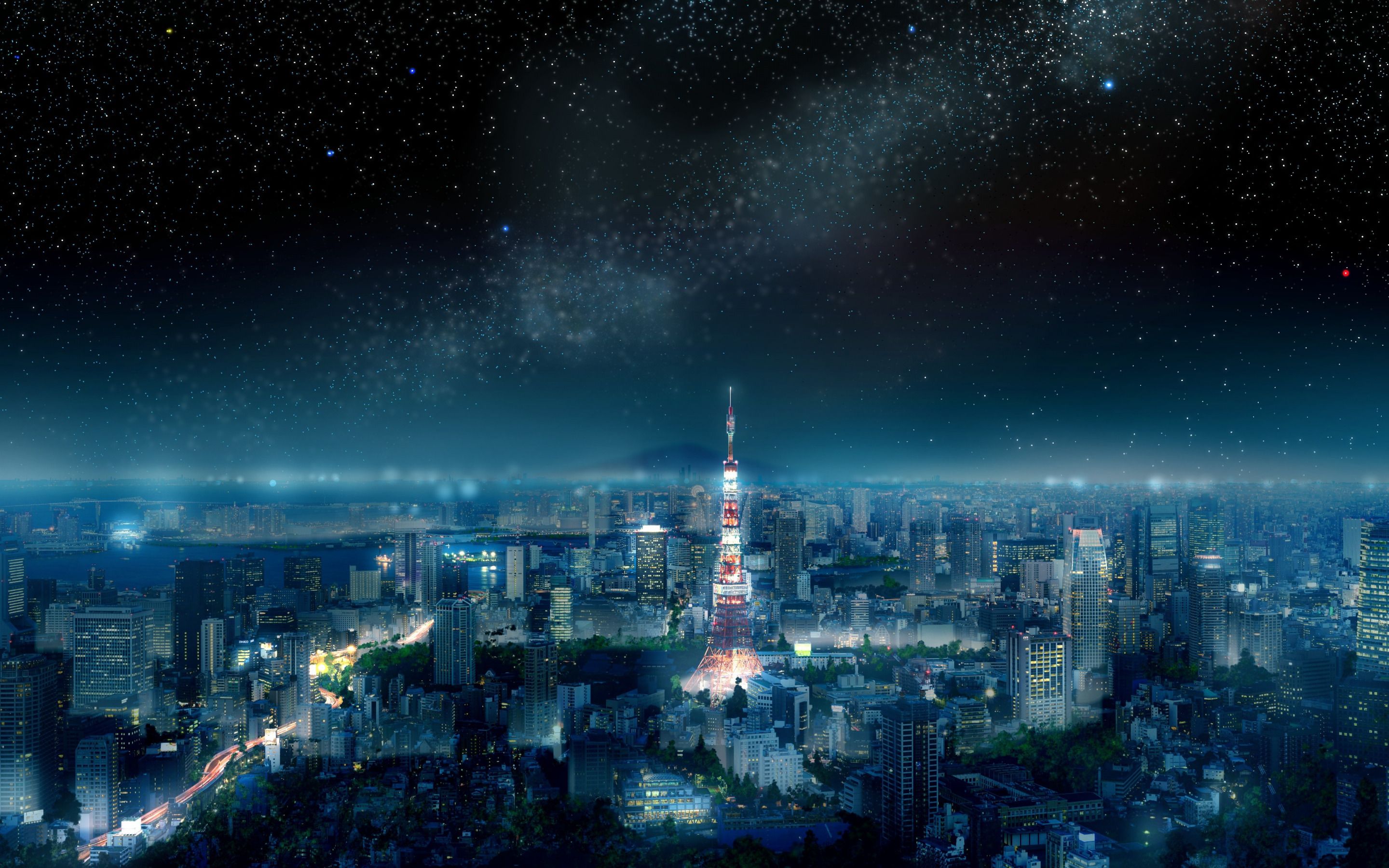 Tokyo Tower, Night, Cityscape, Tokyo, Night Sky, Metropolis, Tokyo Background Cool HD Wallpaper