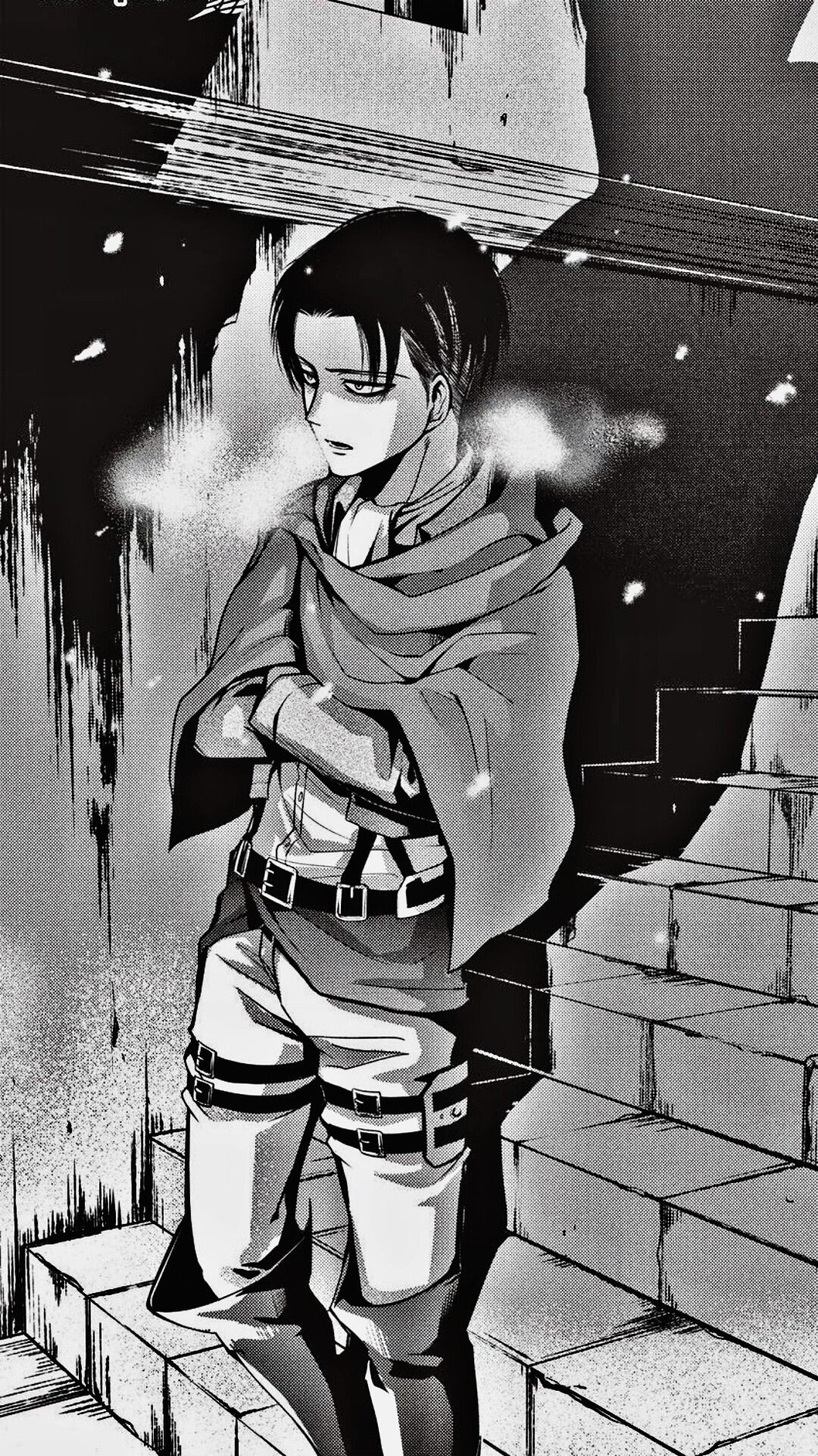🗡️ AOT Levi Aesthetic | Anime Warrior PNG Sticker Download 🌆