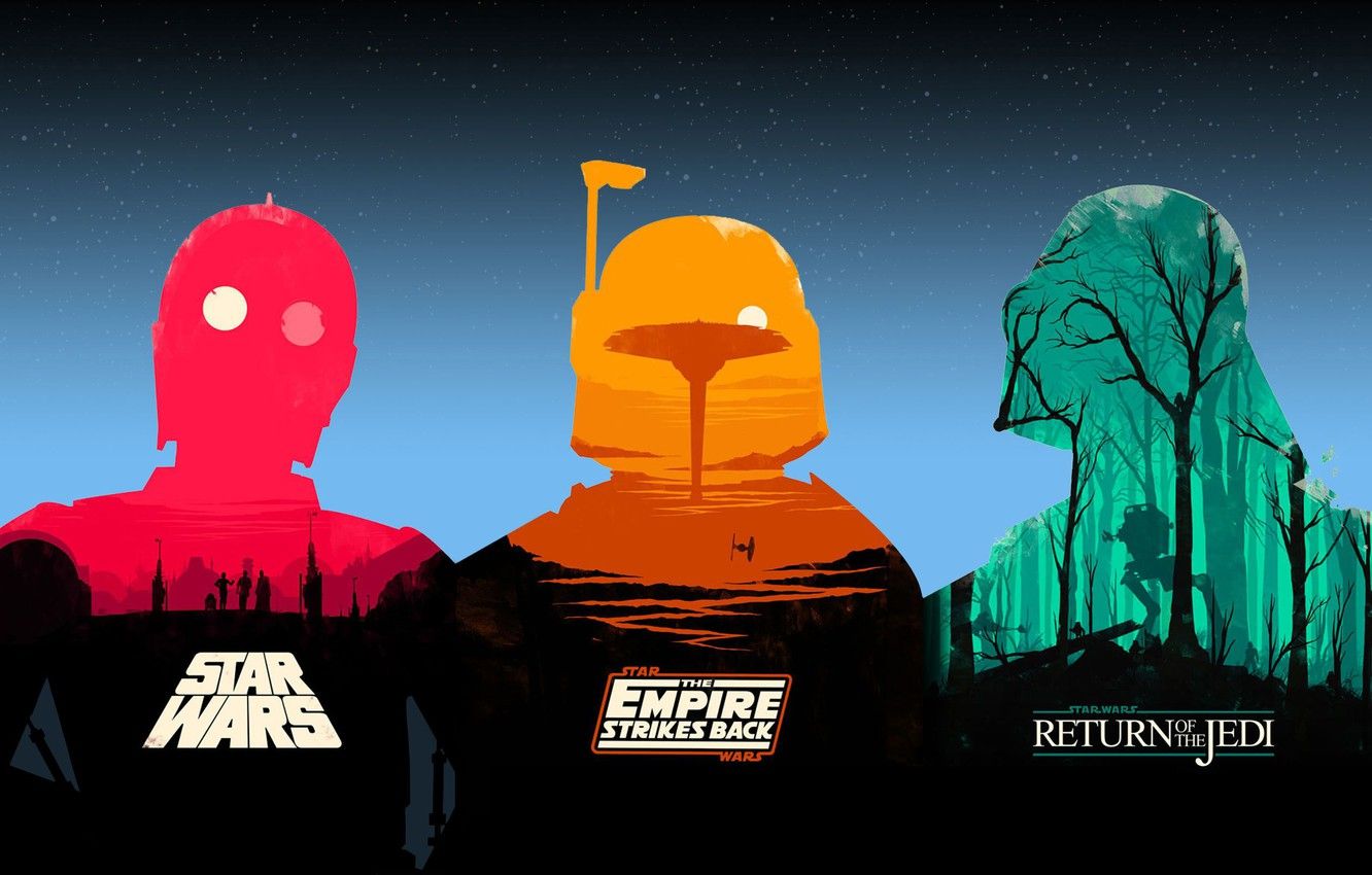 Wallpaper Background, Star Wars, Darth Vader, The Original Trilogy, Bobba Fett, C 3PO Image For Desktop, Section фильмы