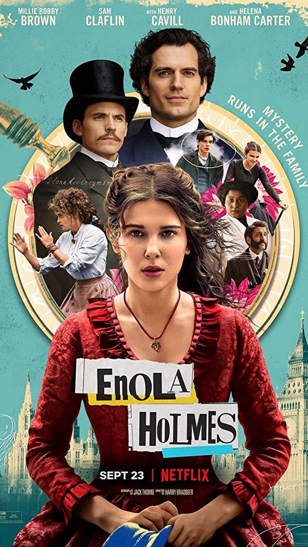 Enola Holmes Movie Poster Movie Poster Wallpaper HD. Enola holmes, Film bagus, Film keluarga