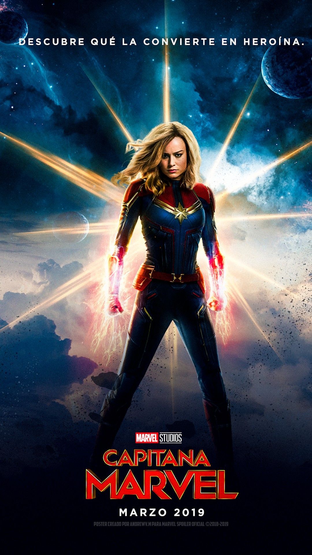 Captain Marvel Android Wallpaper Movie Poster Wallpaper HD. Captain marvel, Captain marvel carol danvers, Marvel movie posters